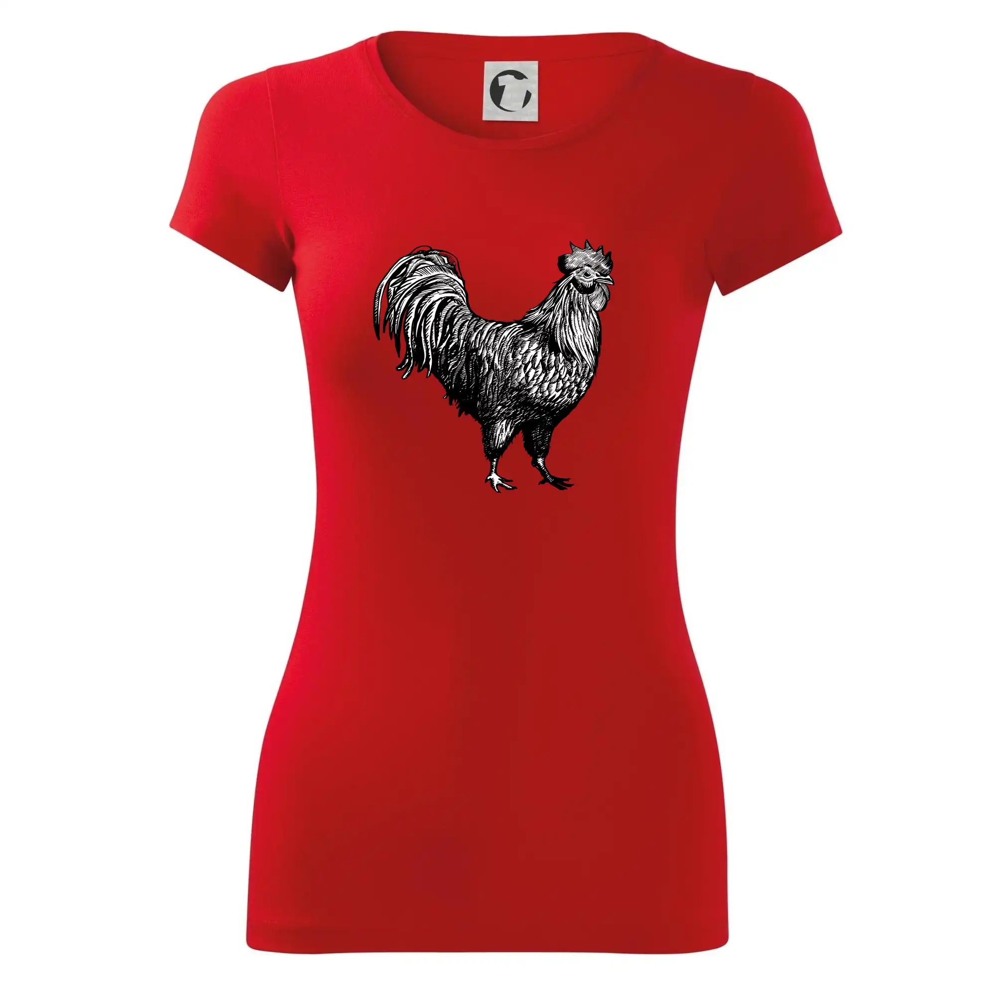 Kohout kreslený černobílý