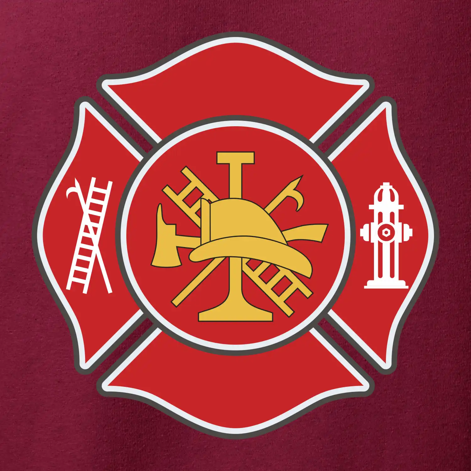 Fire department logo červené