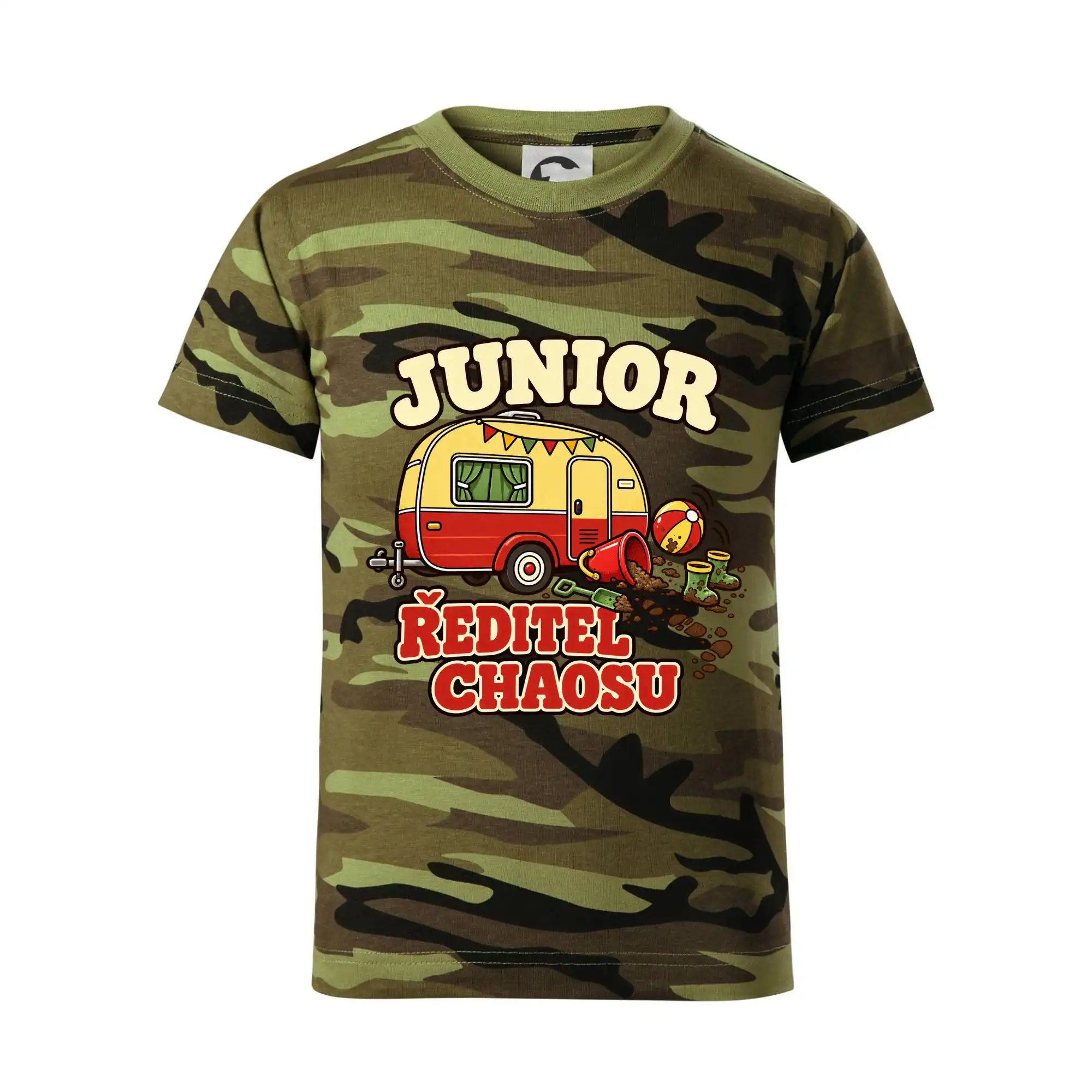 Junior ředitel chaosu dětský rodinný karavan