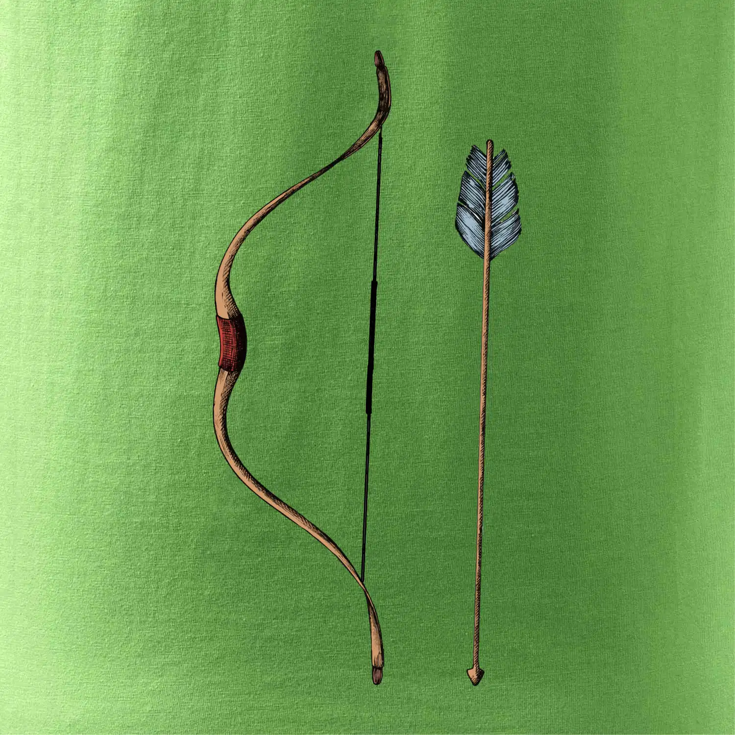Luk a šíp kresba