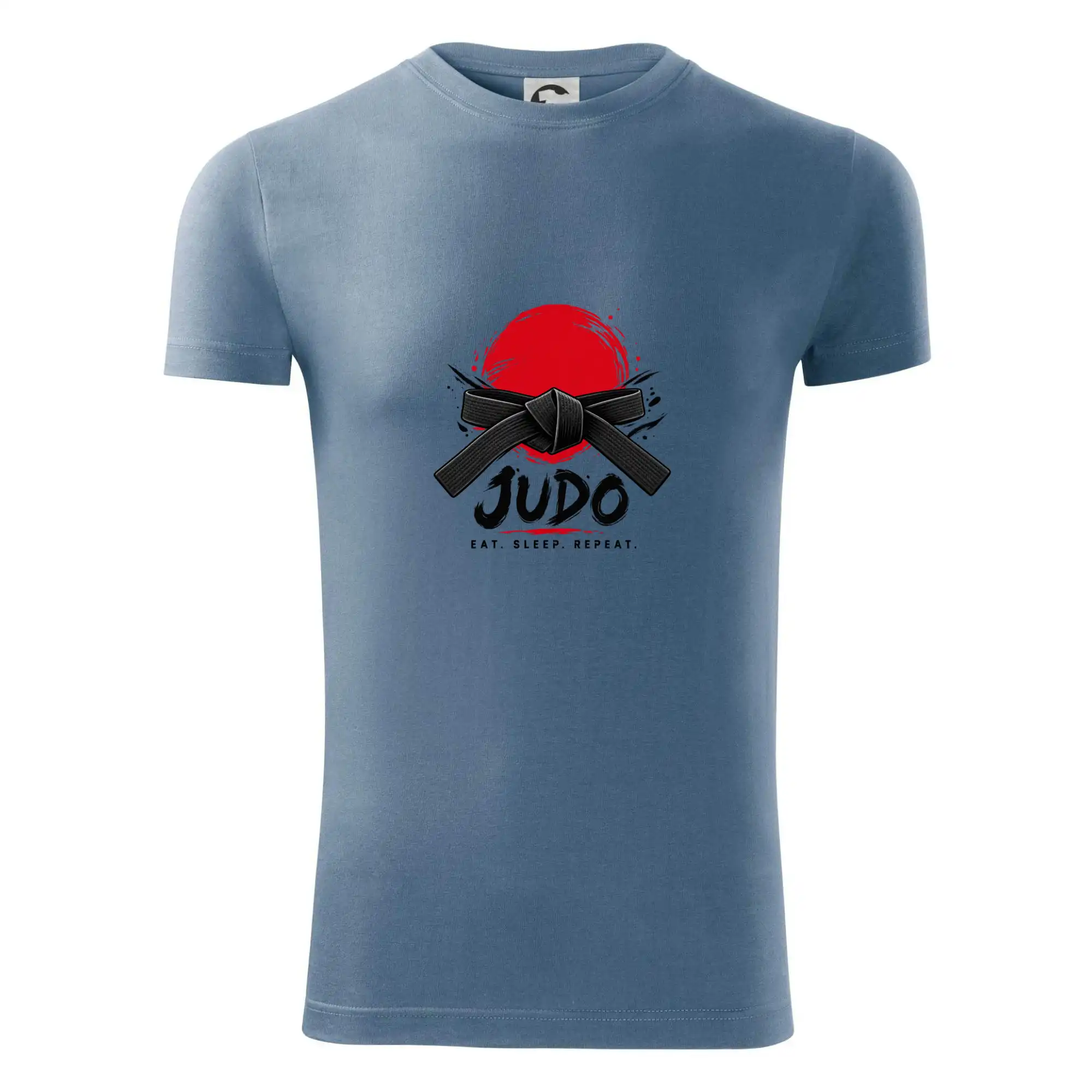 Judo černý pás a červené slunce eat sleep repeat