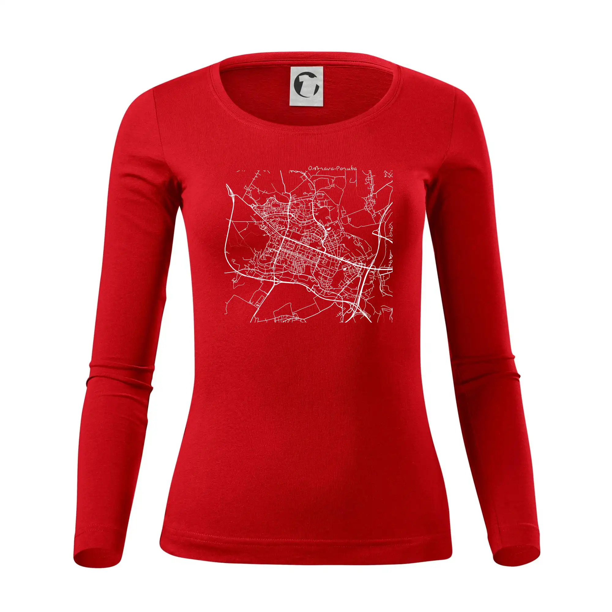 Mapy měst černobílé Ostrava Poruba