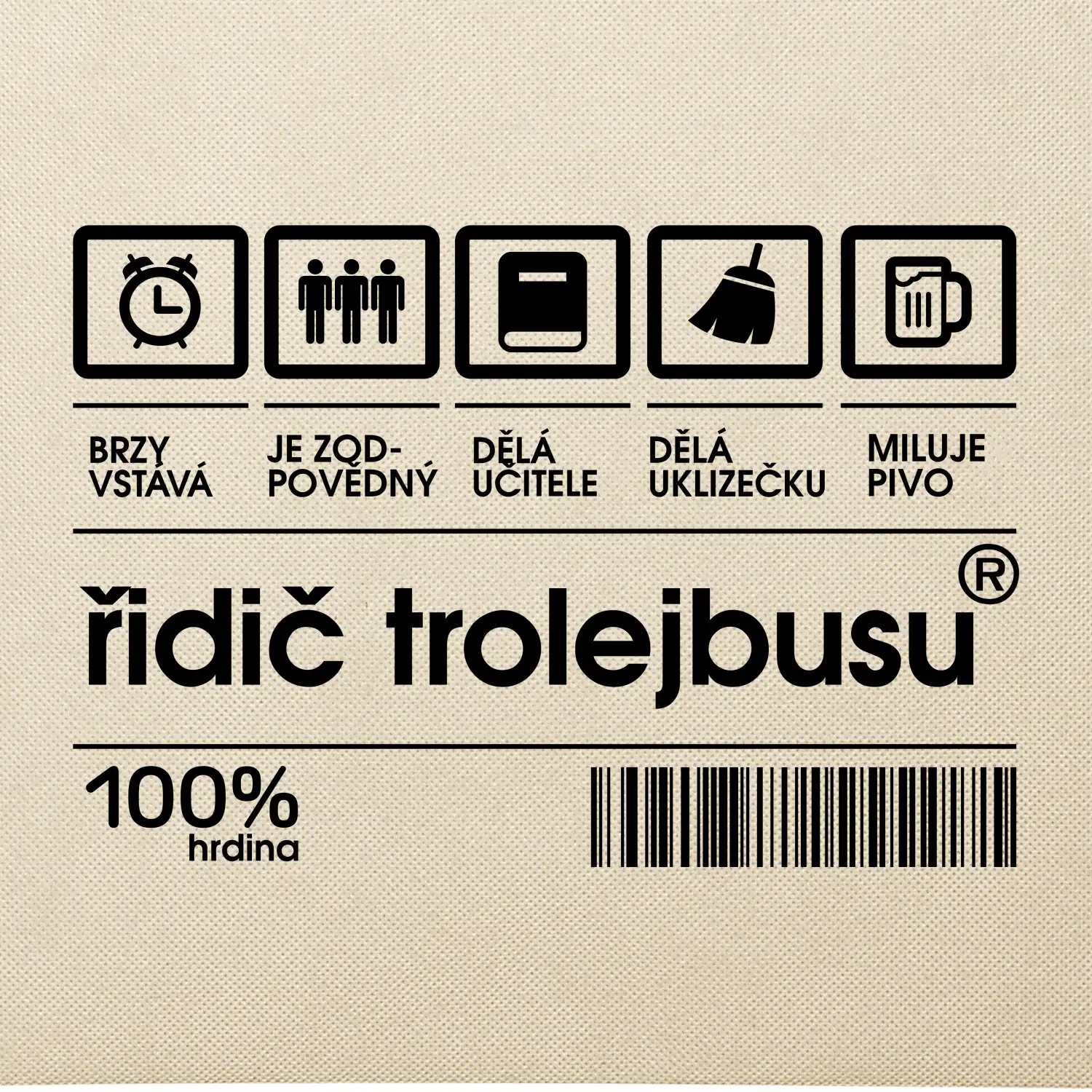 Čárový kód -  Řidič trolejbusu