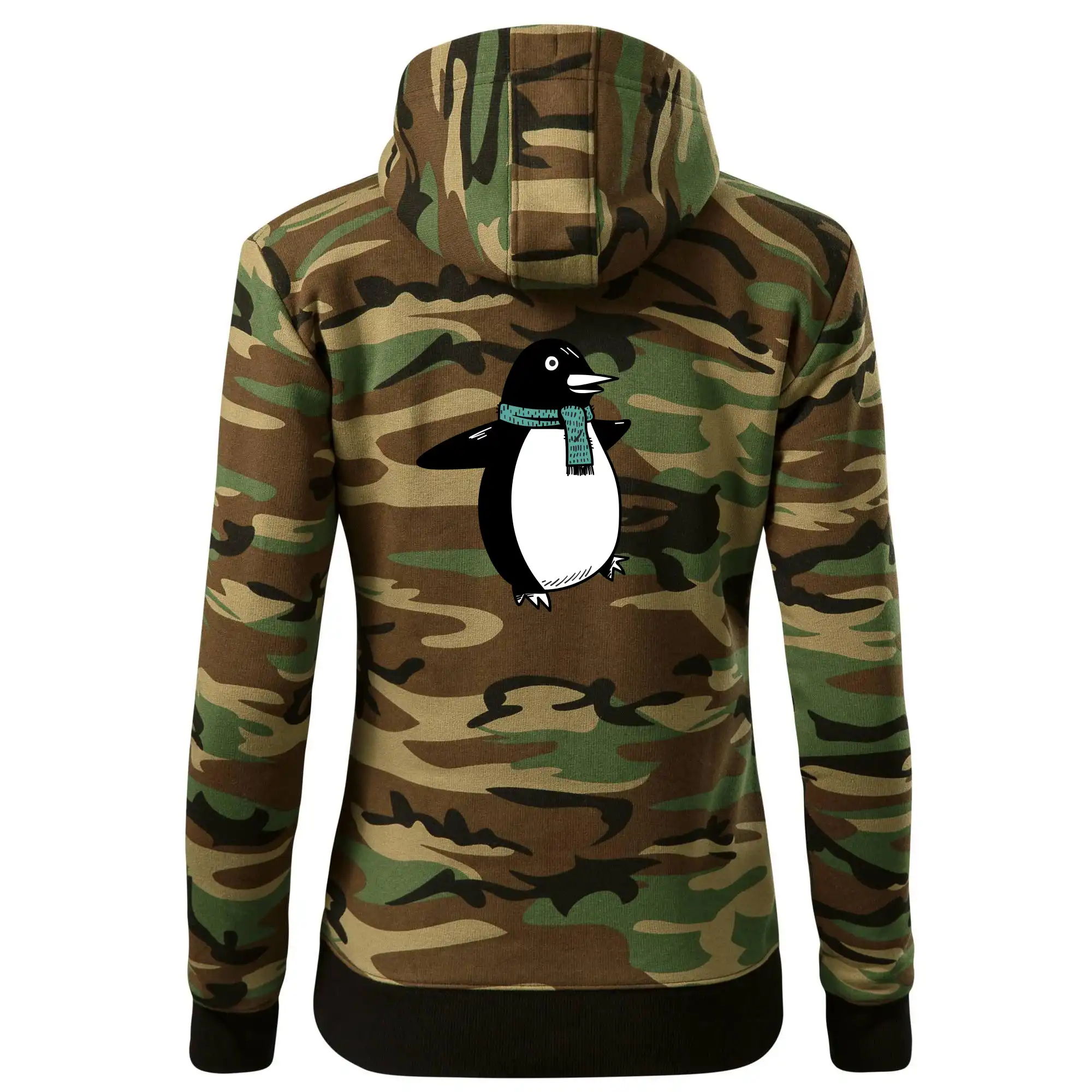 Tučňák se zelenou šálou