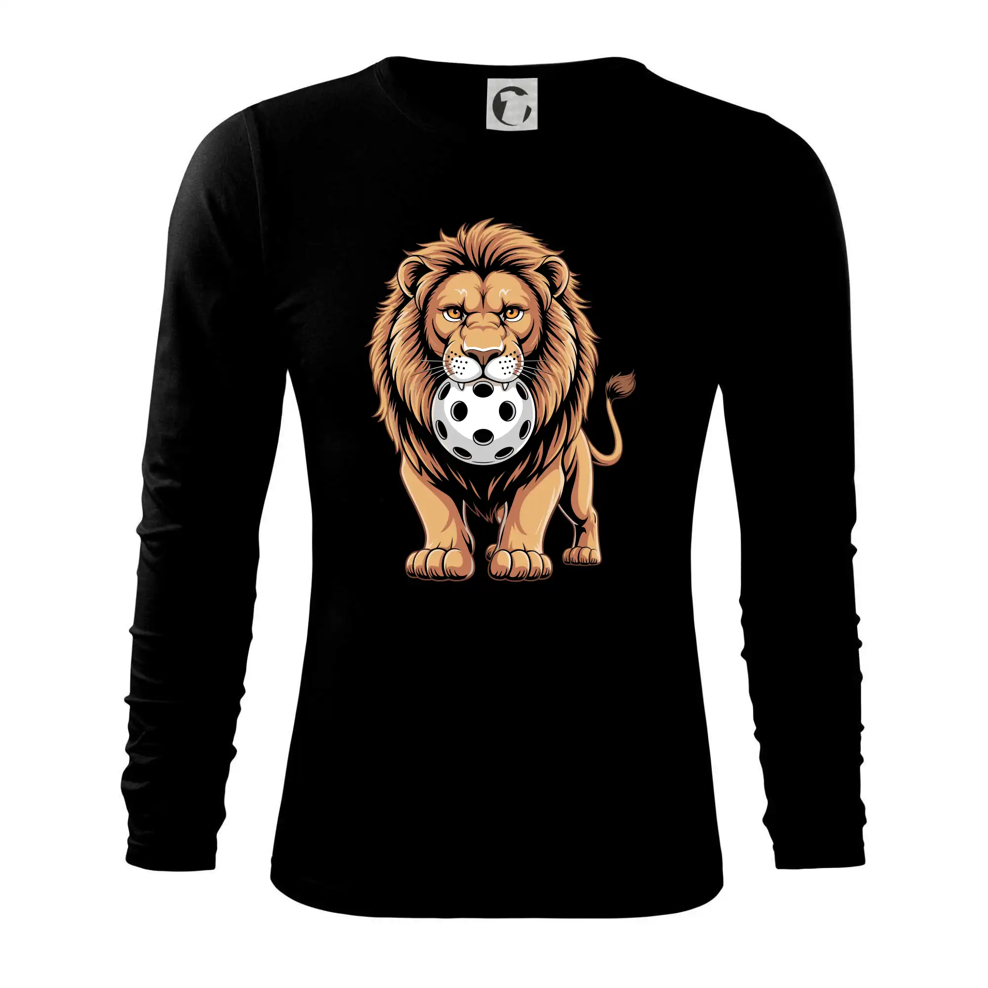 Floorball lev s míčkem v puse