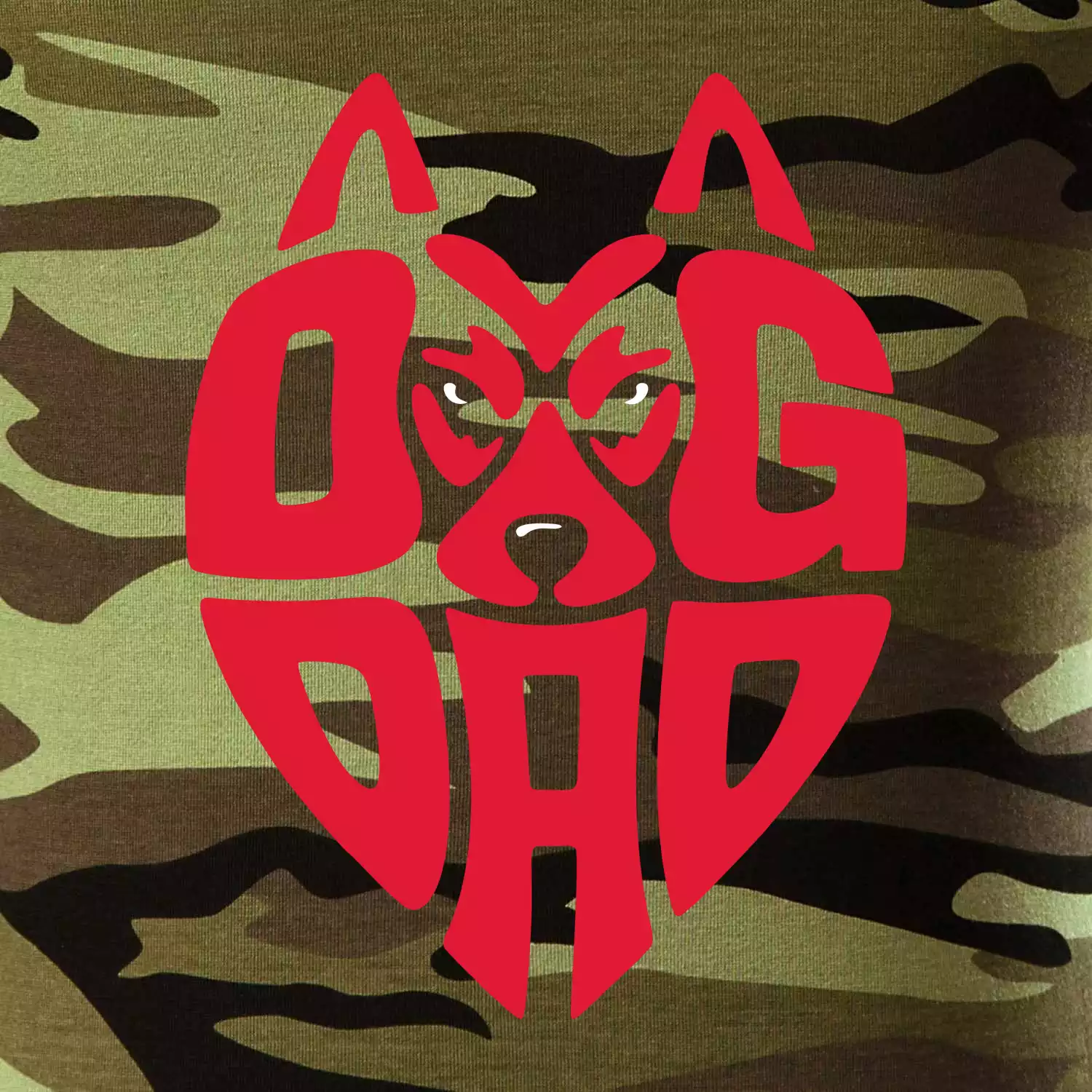 Dog dad nápis v hlavě