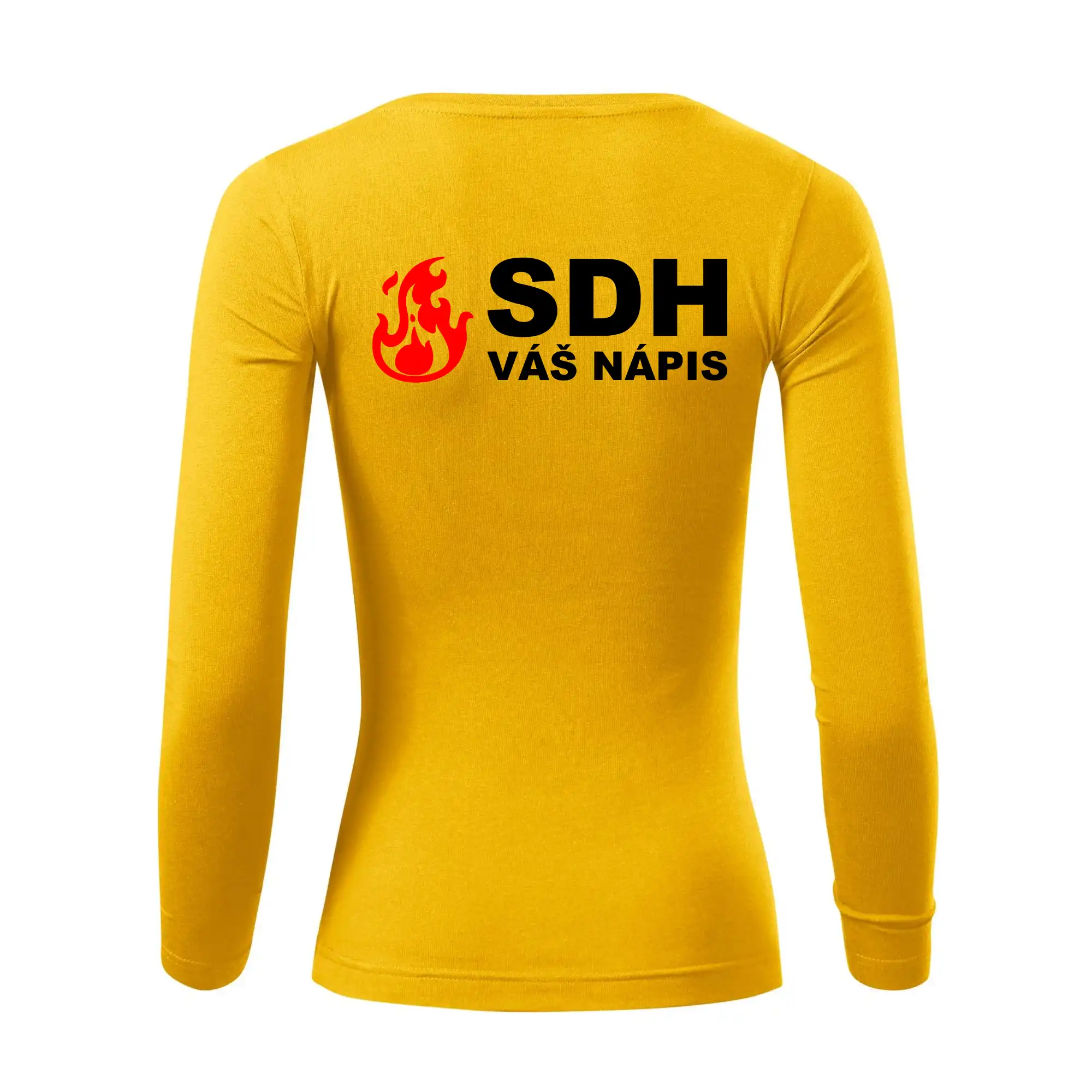 SDH nápis (oheň, název sboru - vlastní nápis)