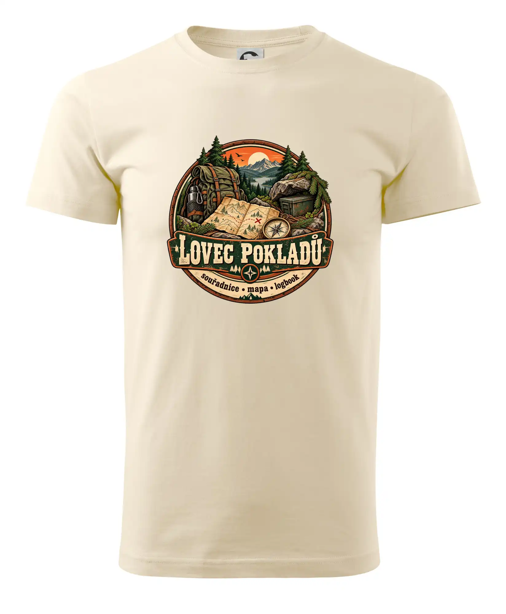 Lovec pokladů vintage horský odznak