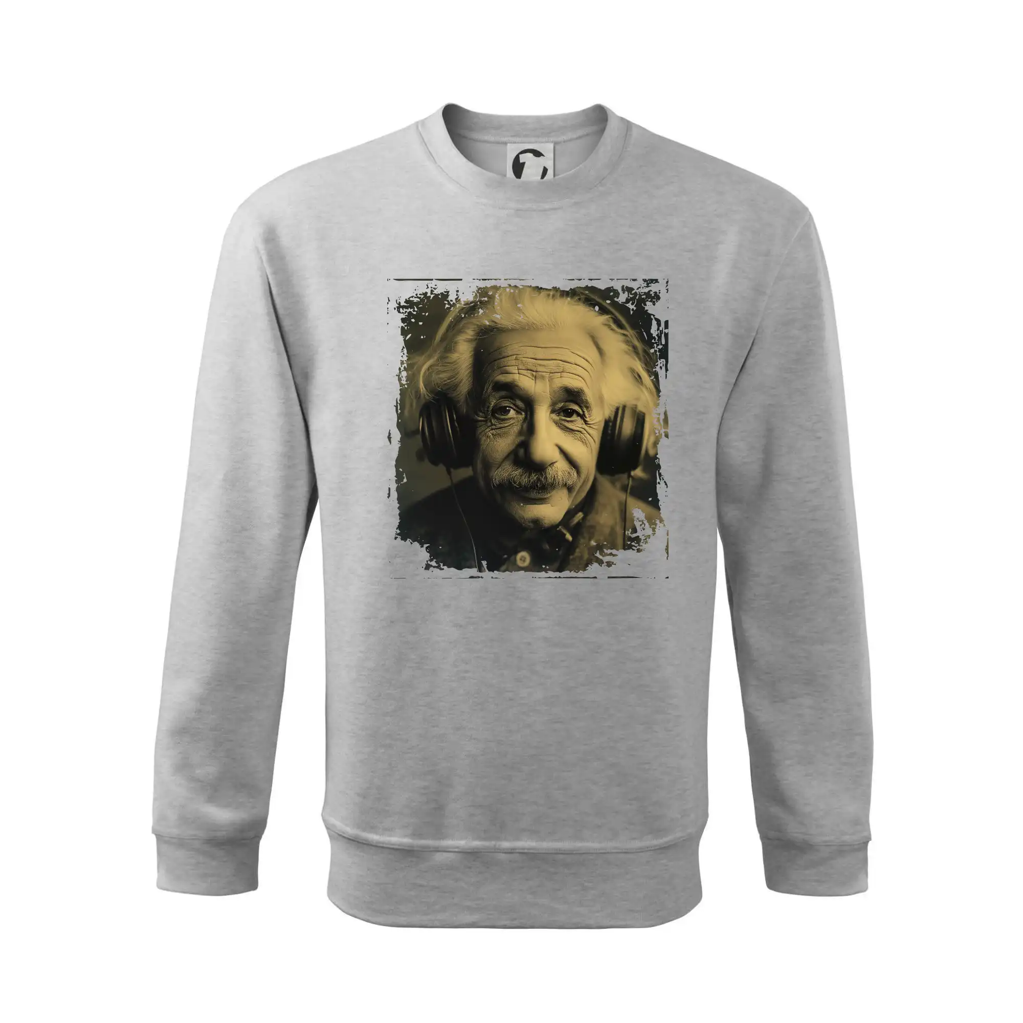 Albert se sluchátky