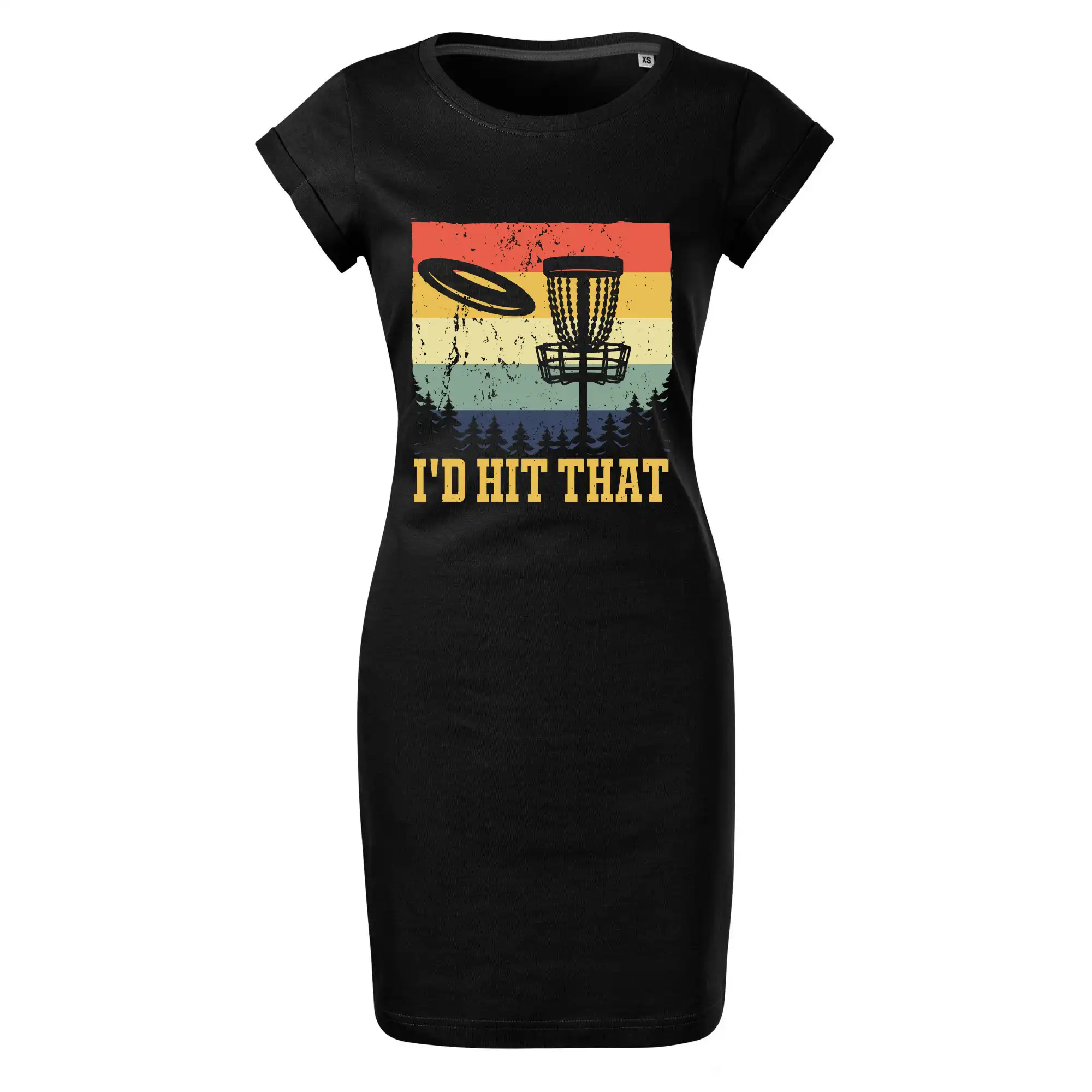 Disc golf player retro vintage