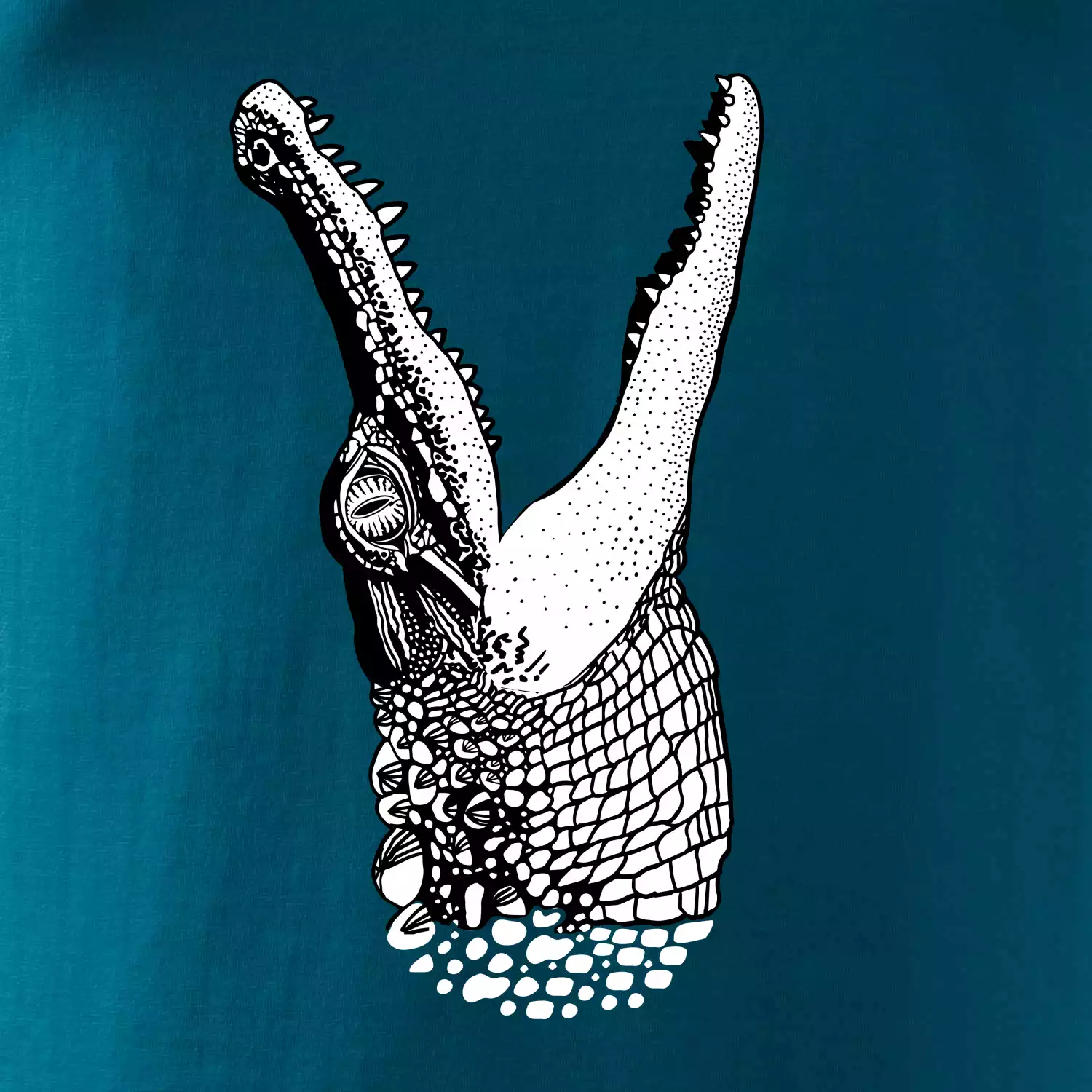 Krokodýl kreslený (Pecka design)