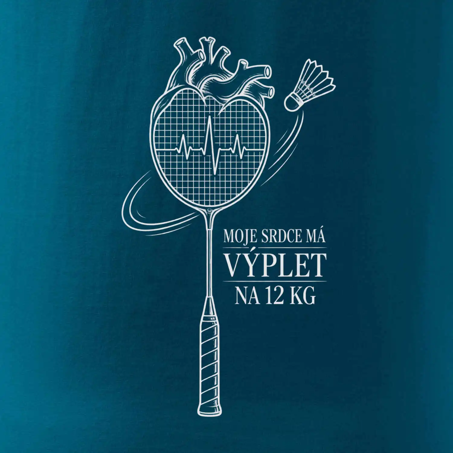 Badminton srdce s výpletem