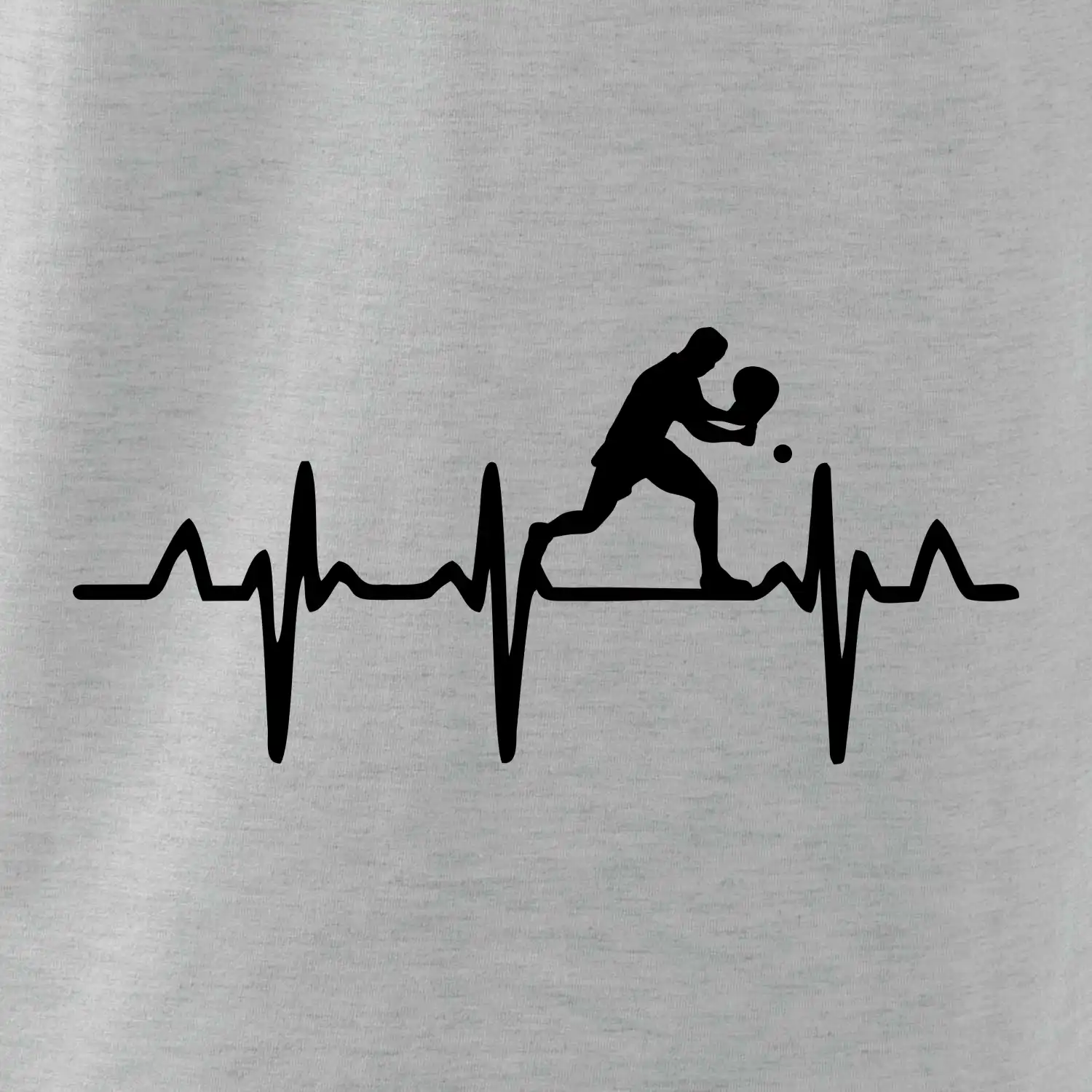 EKG stolní tenista stojící