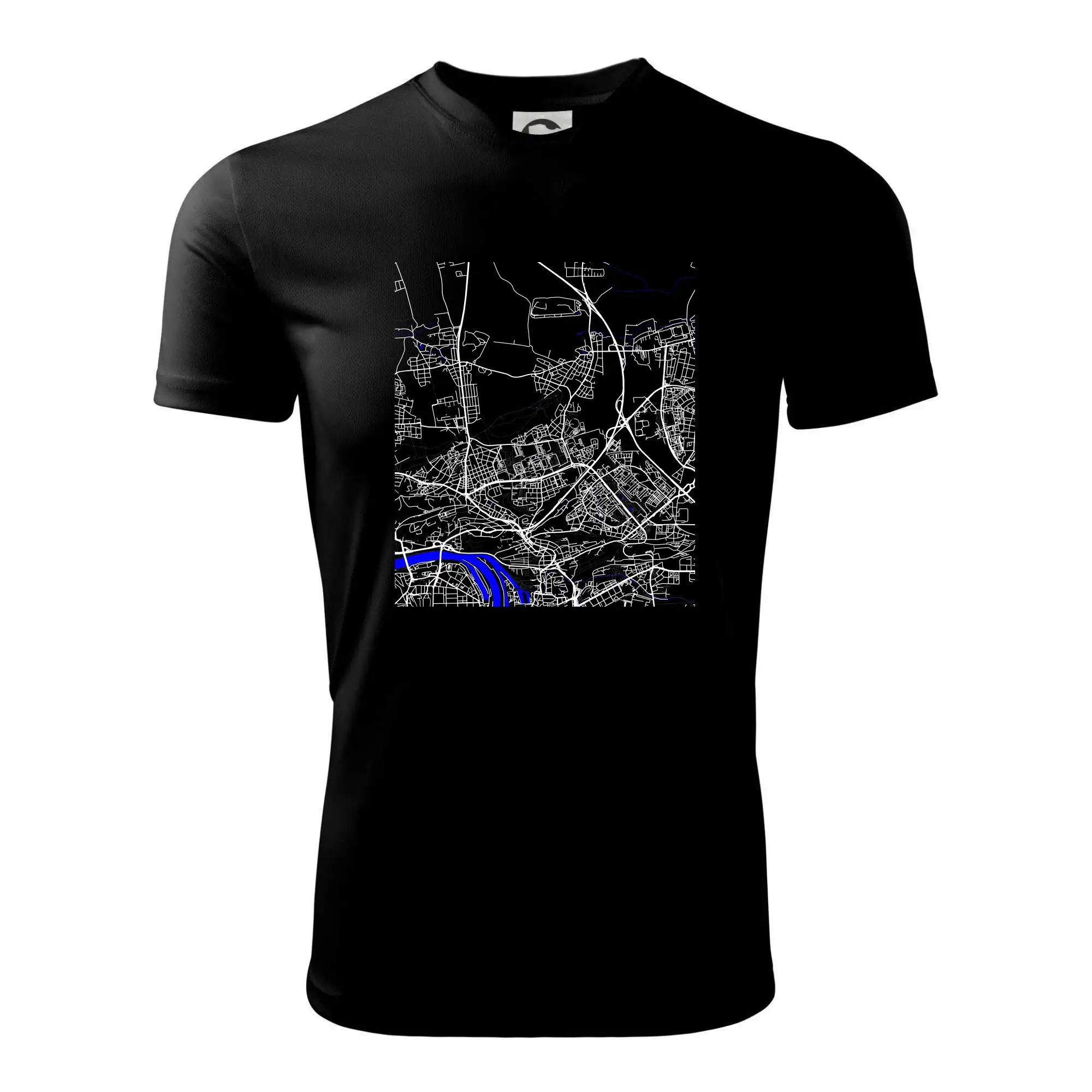 Praha 18200 - Mapa s vodními toky