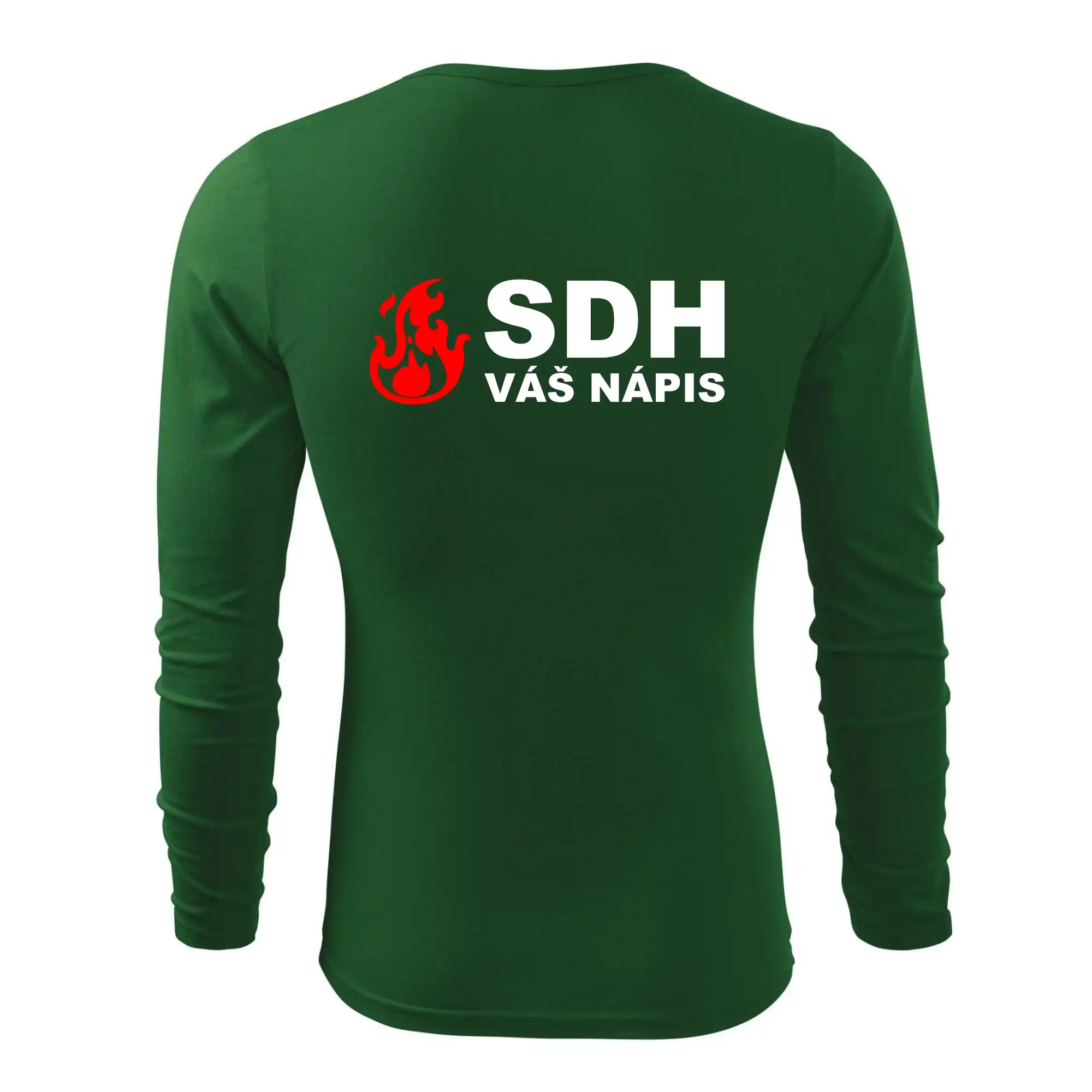 SDH nápis (oheň, název sboru - vlastní nápis)
