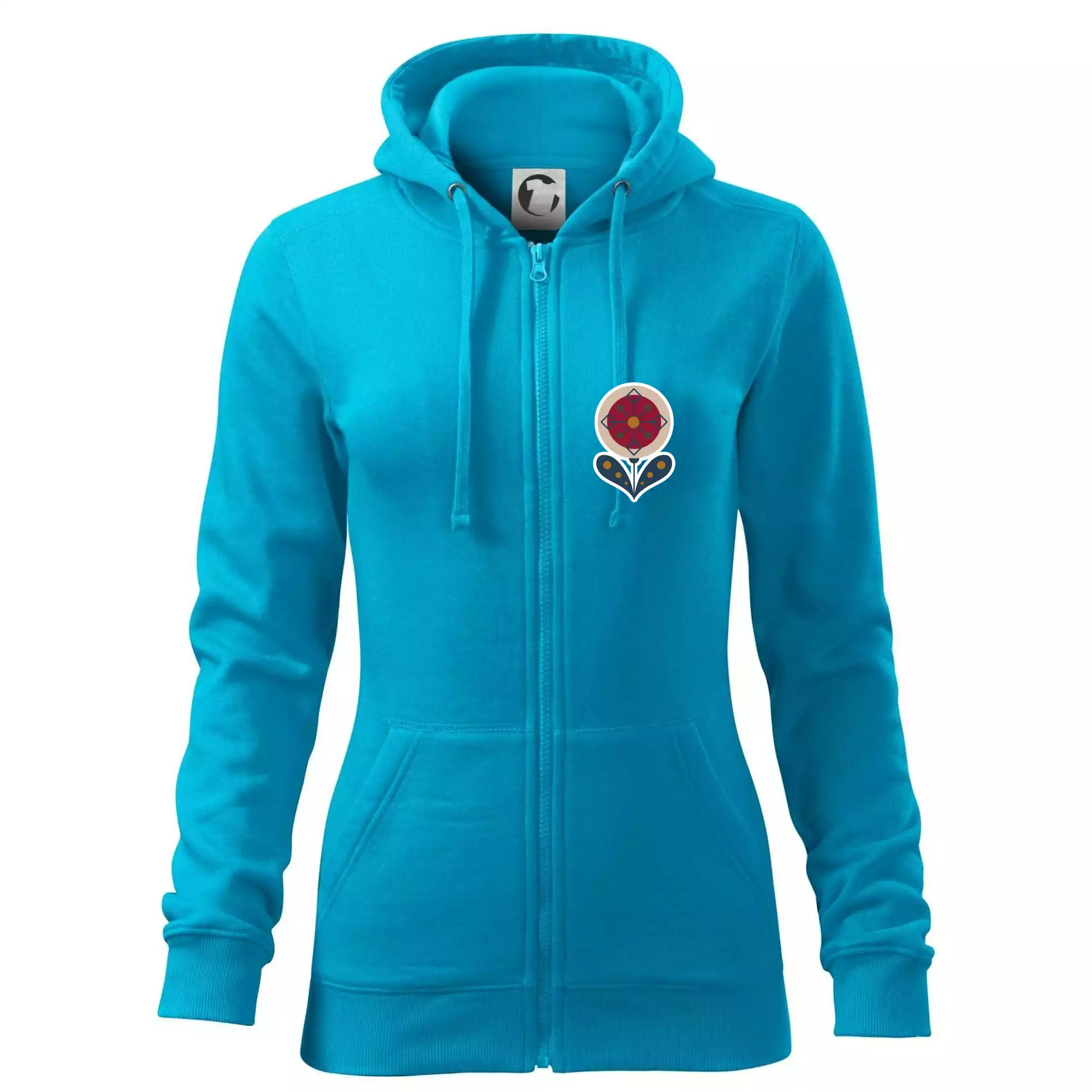 Folklor na prsu květina kulatá