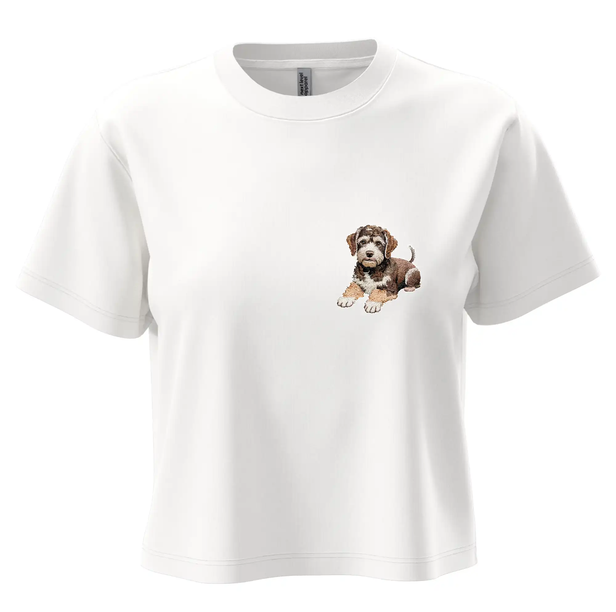 Lagotto romagnolo ležicí vyšívaný na prsu