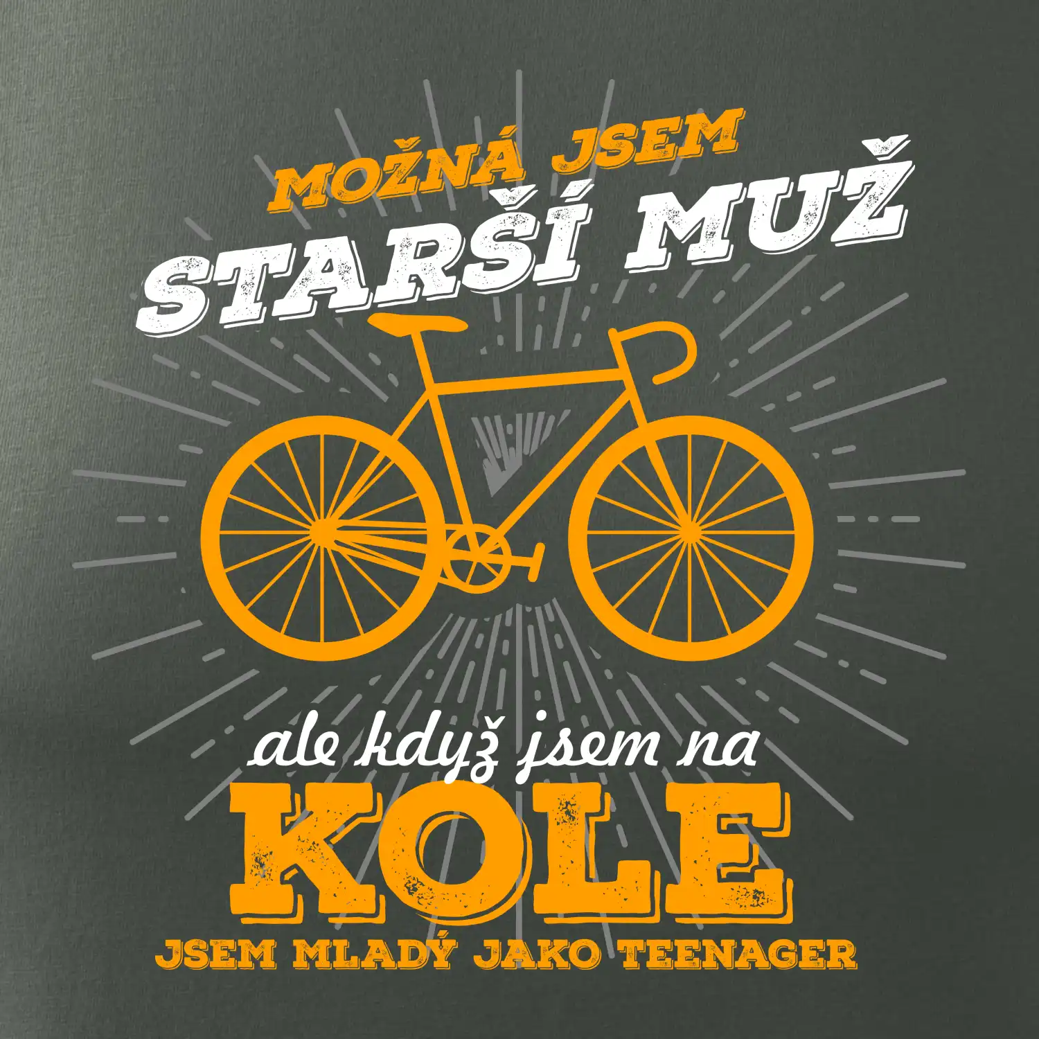 Starší muž - cyklista silniční kolo