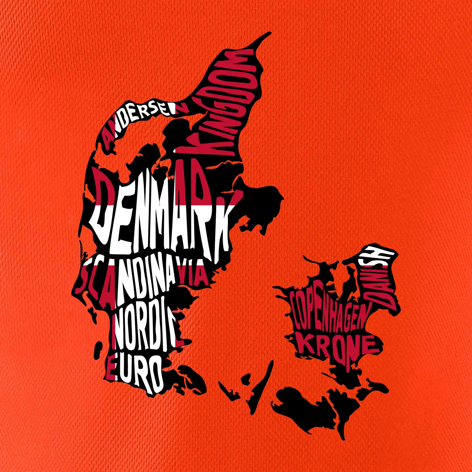 Mapy - názvy měst - Dánsko