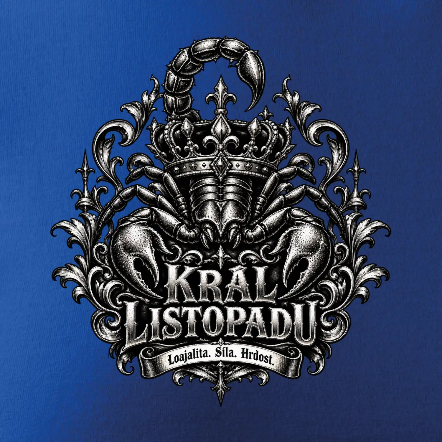 Král listopadu královský štír a koruna