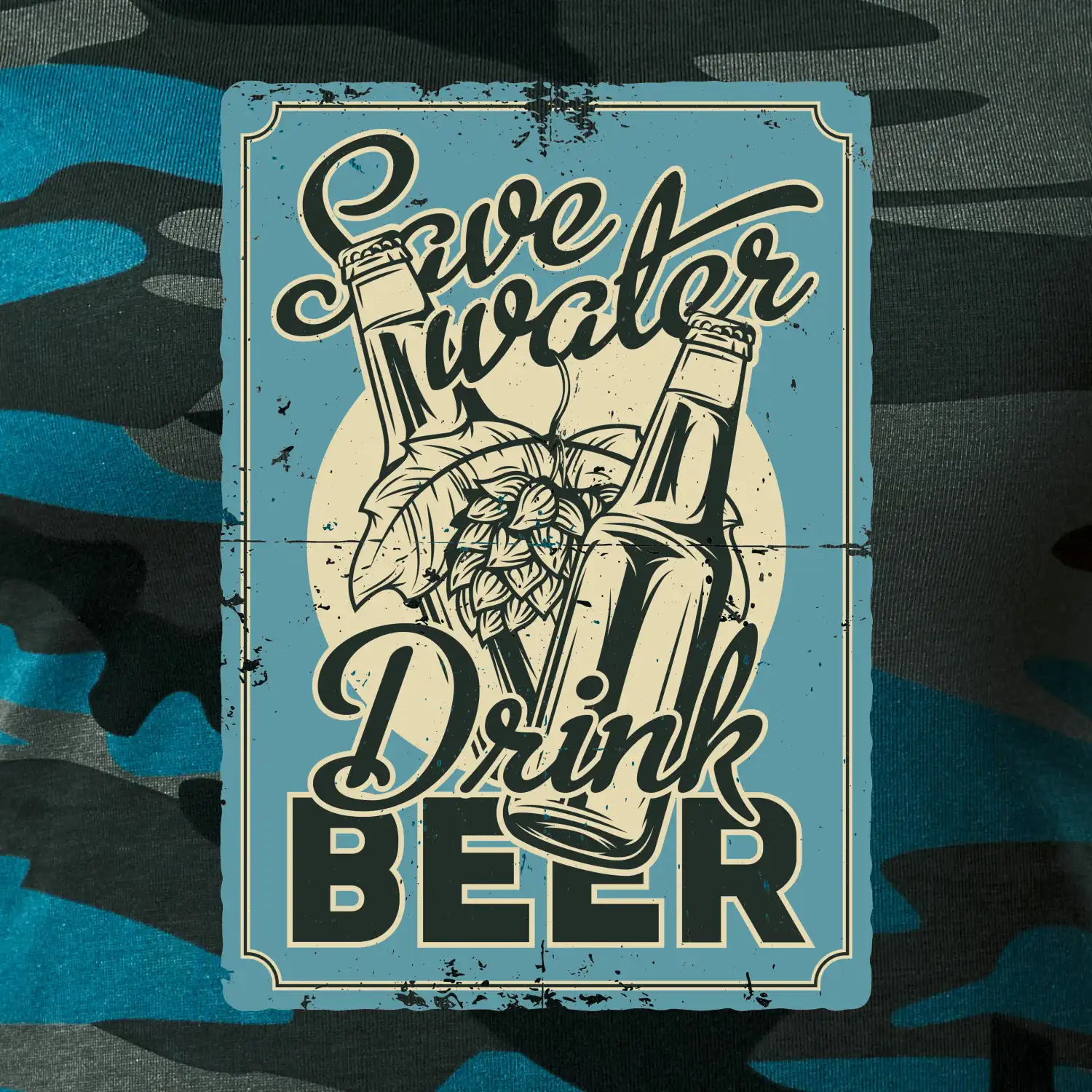 Save water drink beer poster