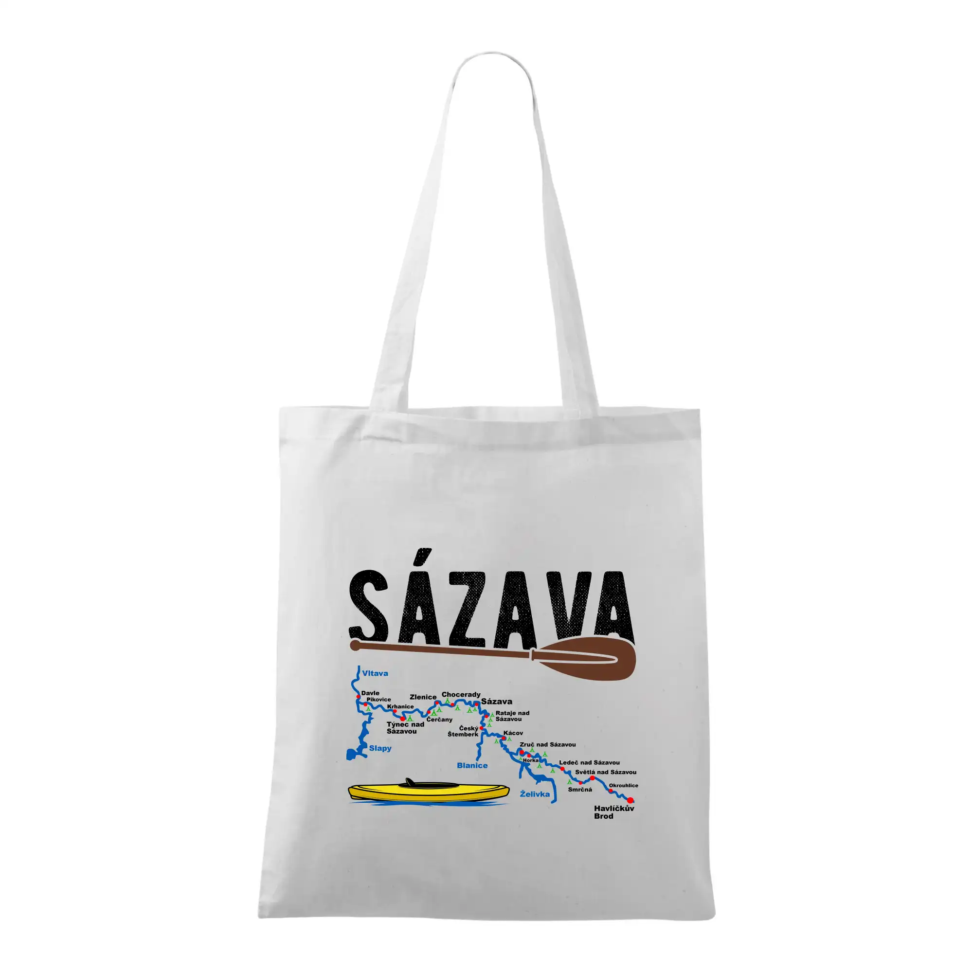 Mapa řeky Sázavy