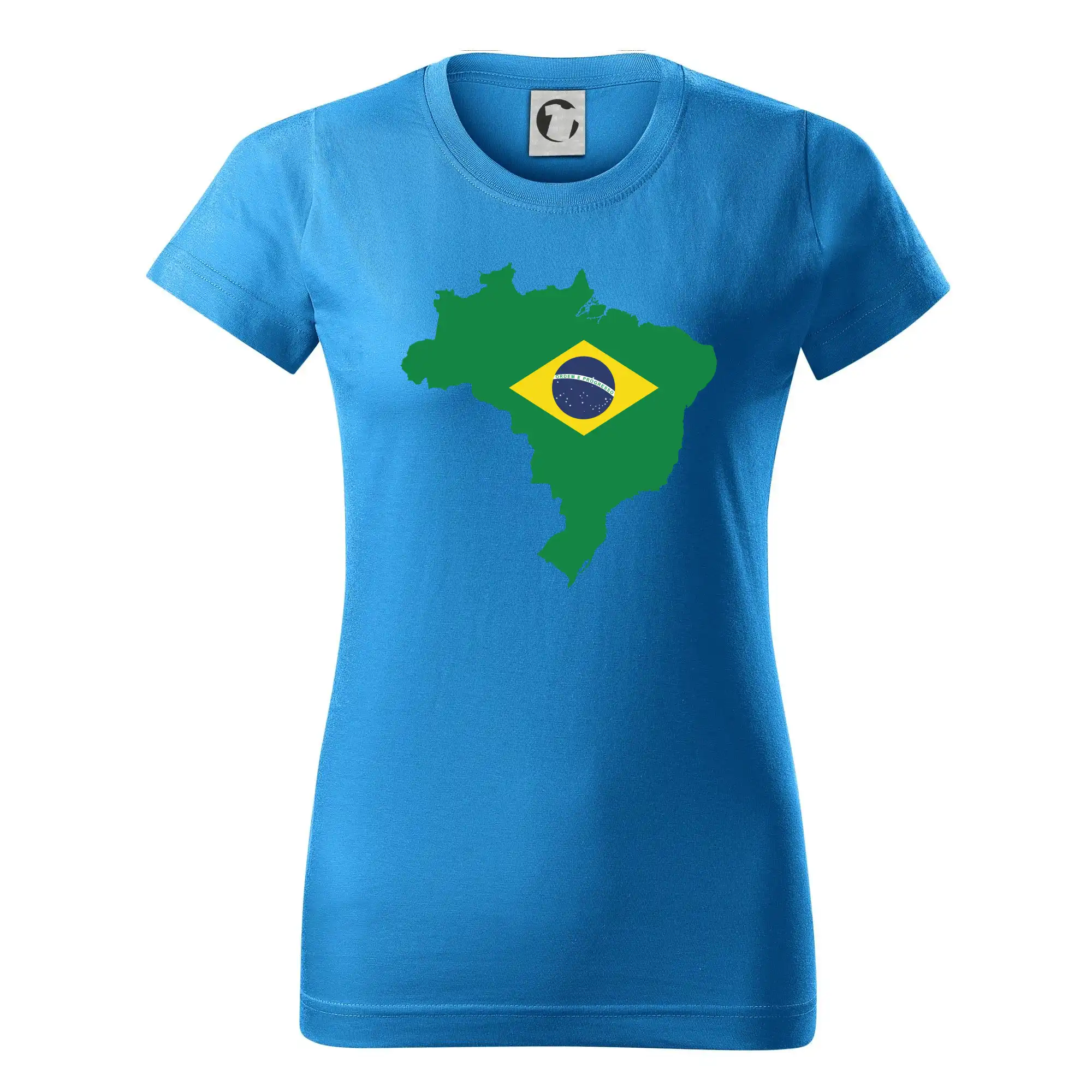 Brazílie vlajka v mapě