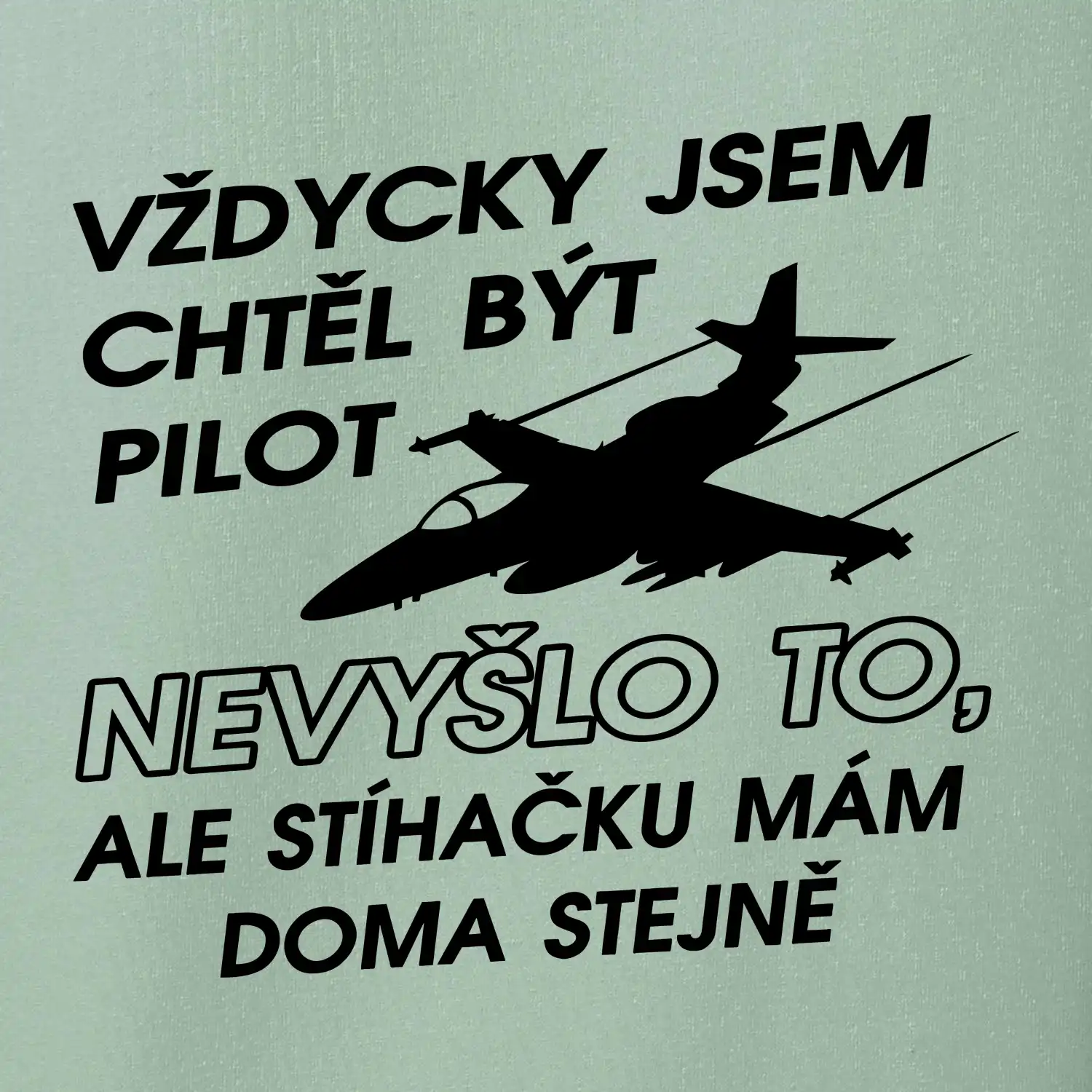 Chtěl jsem být pilot stíhačku mám doma