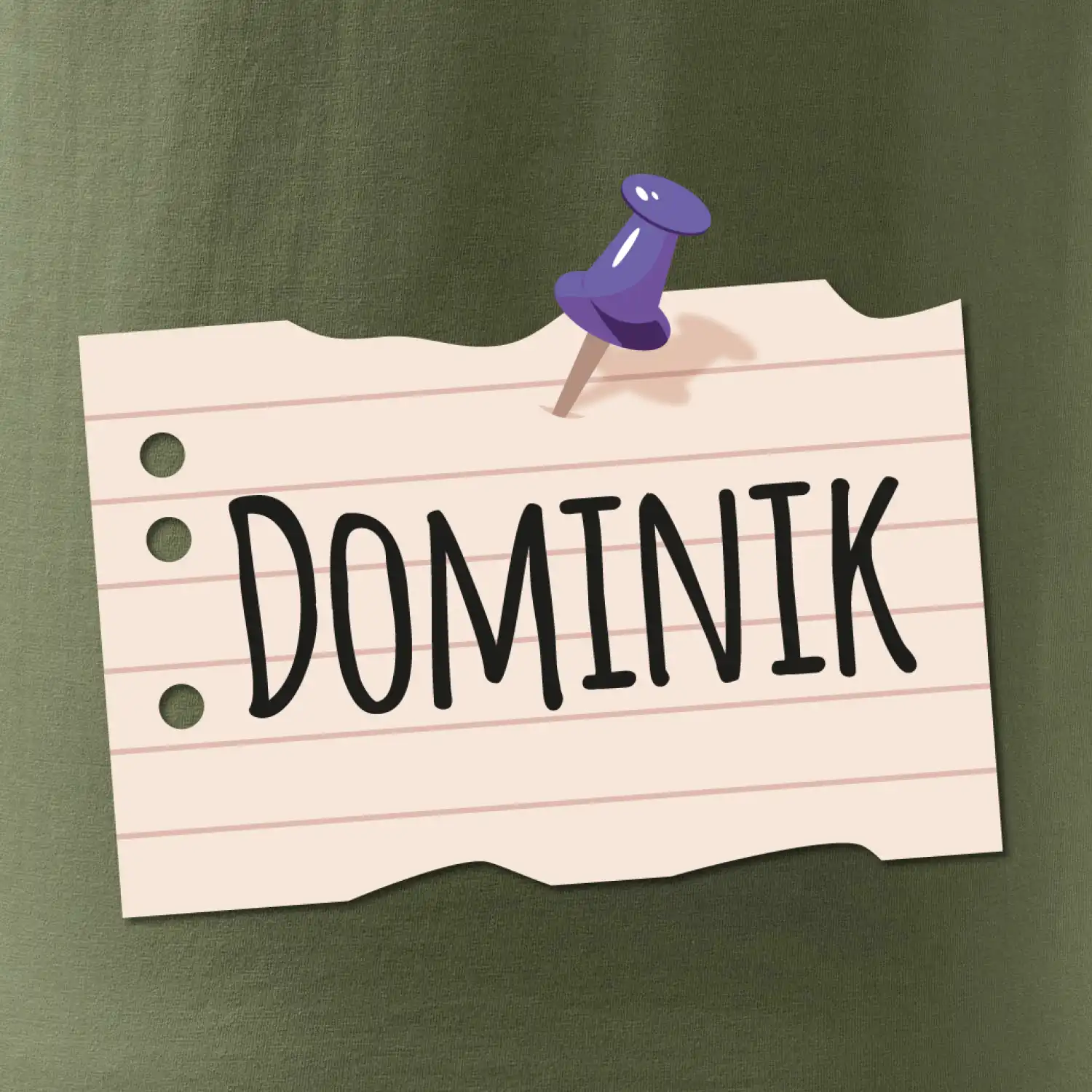 Papírek se jmenovkou - prso - vlastní jméno