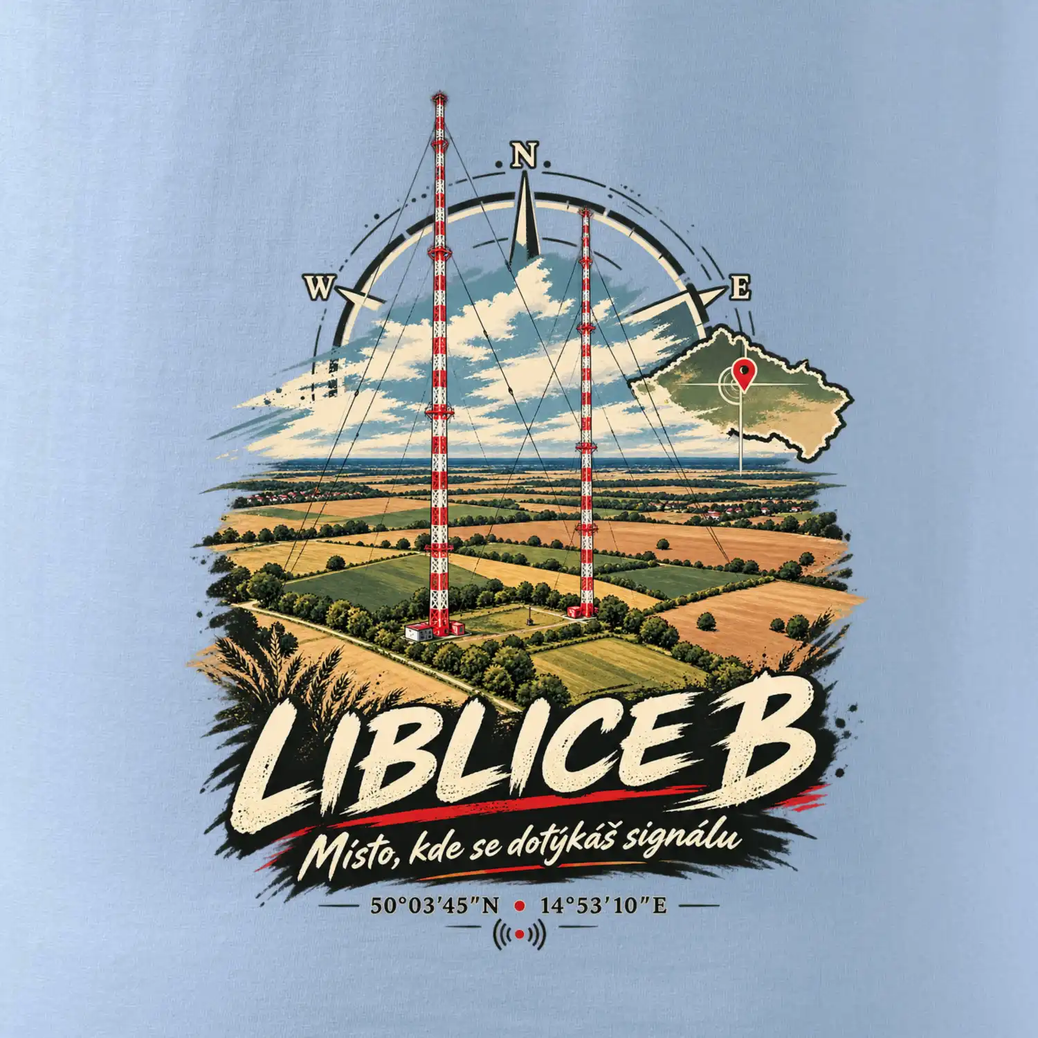 Liblice B vysílače v české krajině