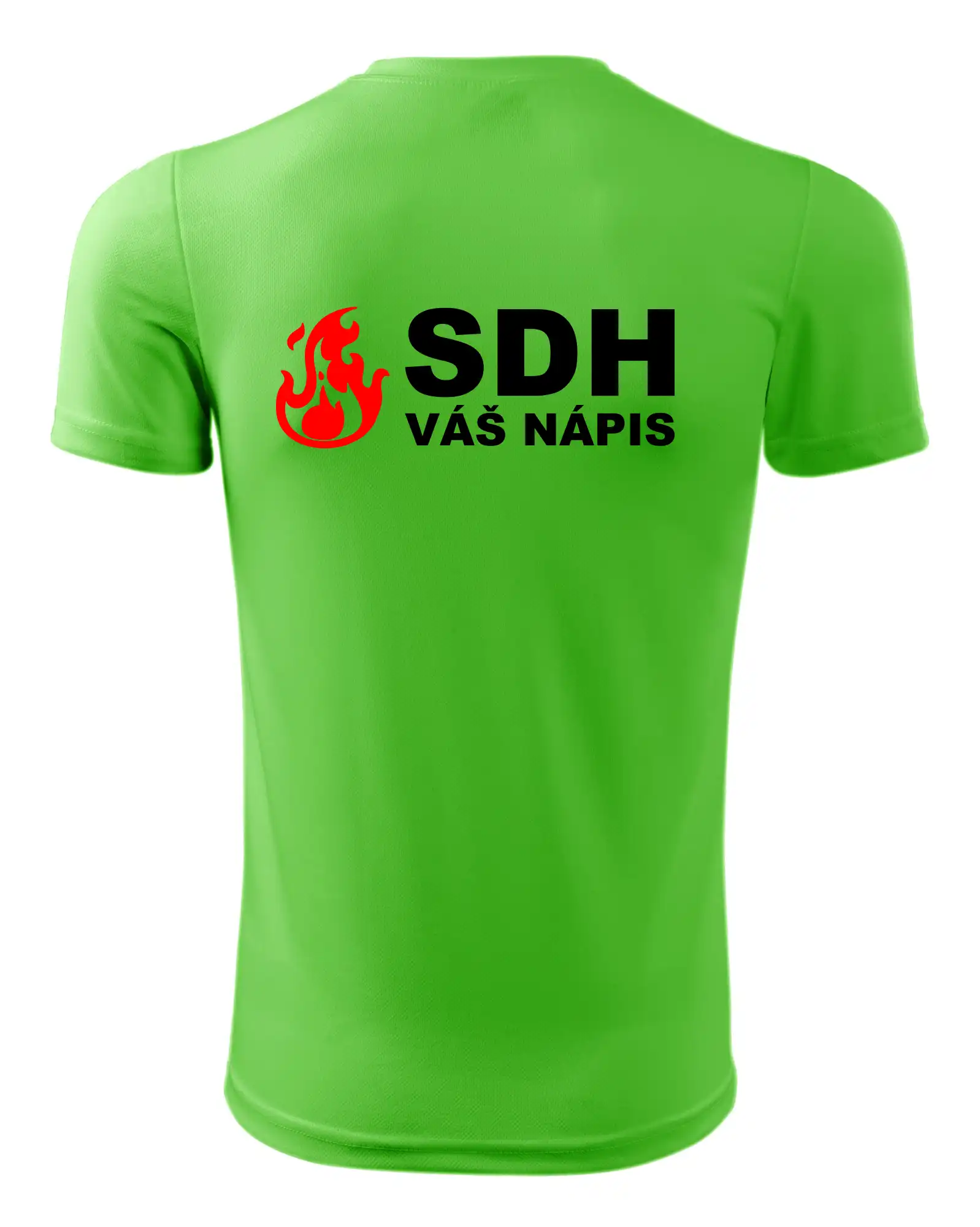 SDH nápis (oheň, název sboru - vlastní nápis)