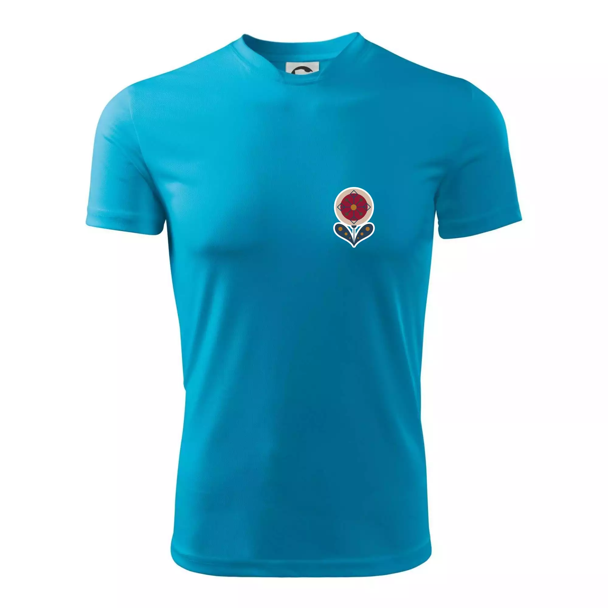 Folklor na prsu květina kulatá