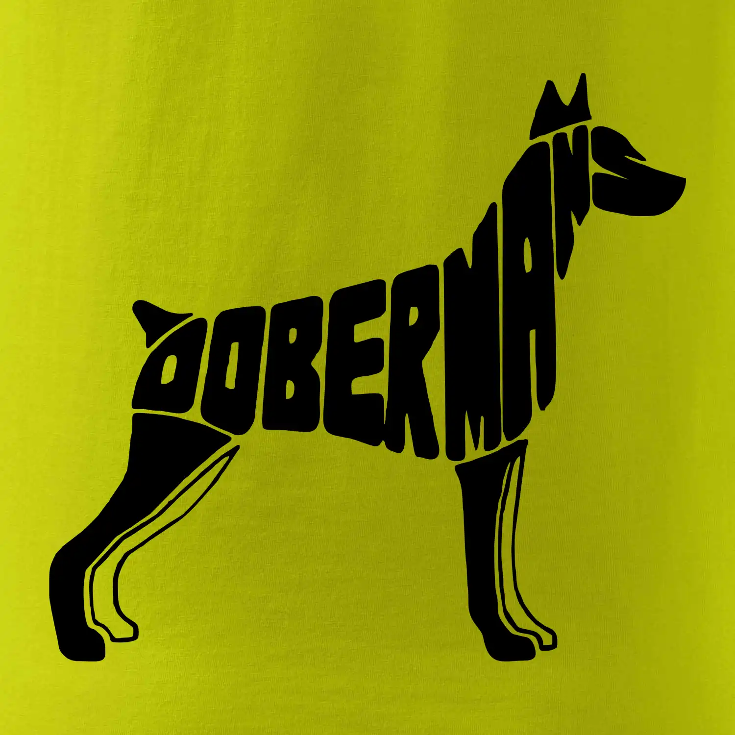 Dobrmans - nápis v tělě
