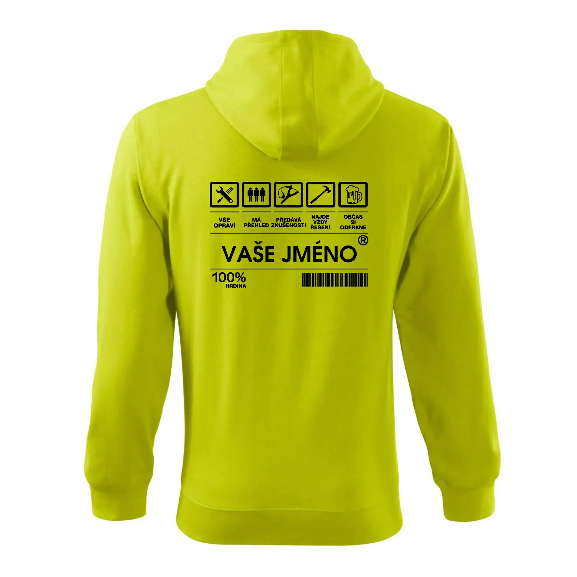 Vaše jméno - čárový kód