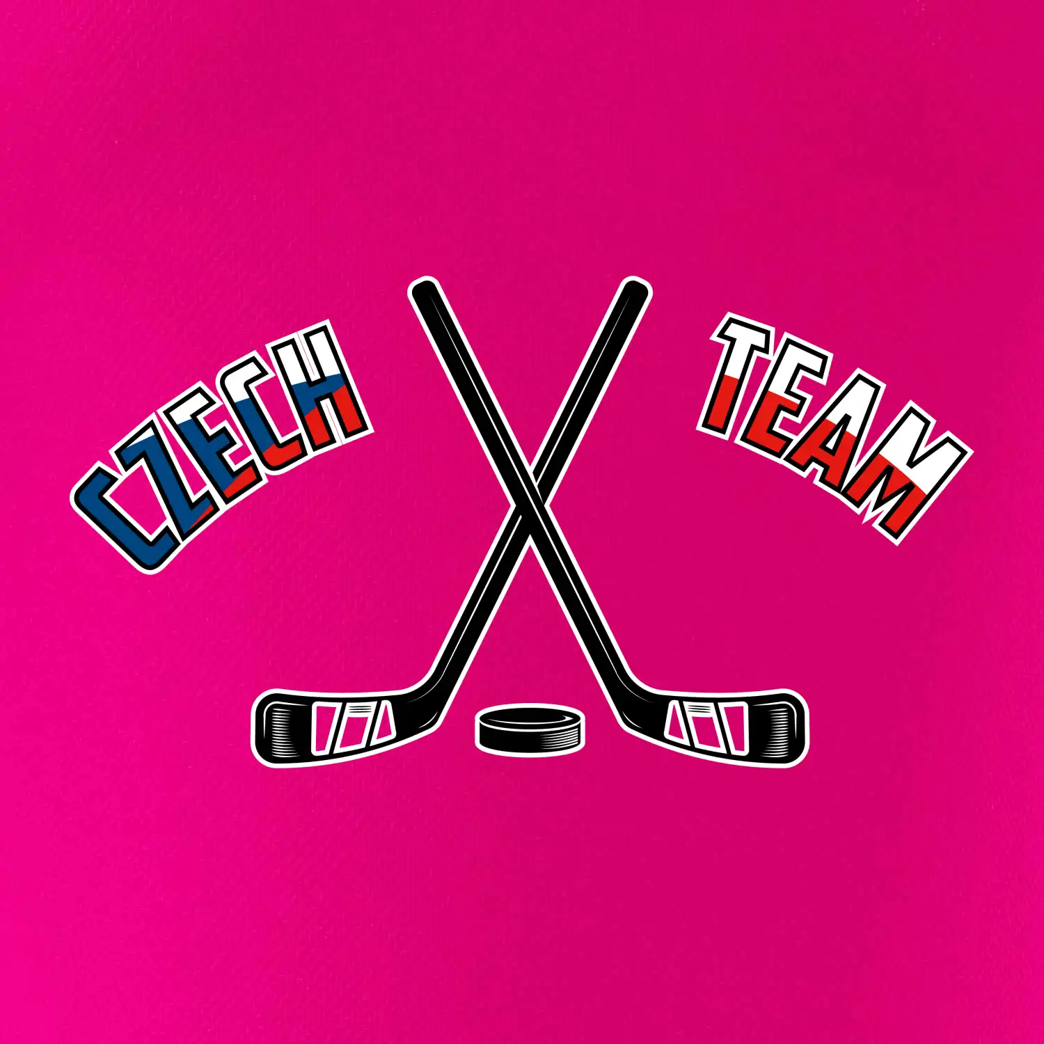 Czech team - hokejky a puk