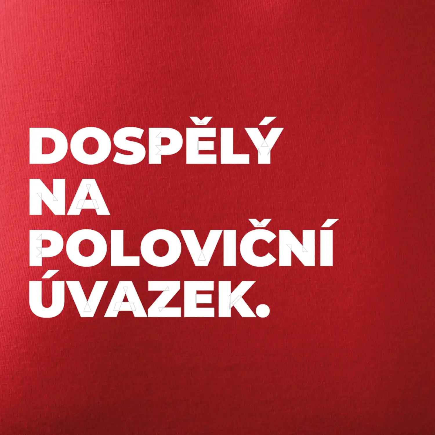 DOSPĚLÝ NA POLOVIČNÍ ÚVAZEK.