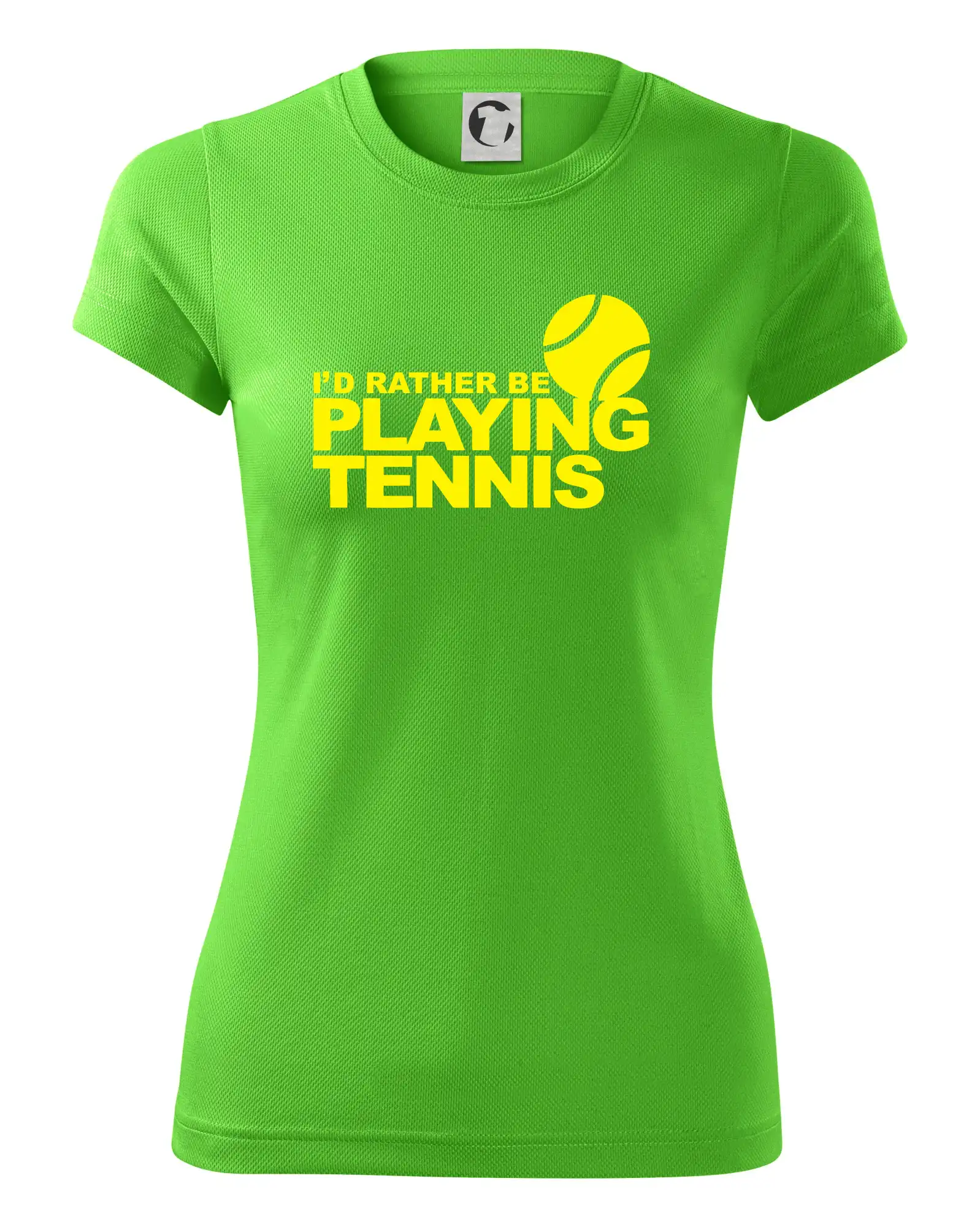 Playing tennis