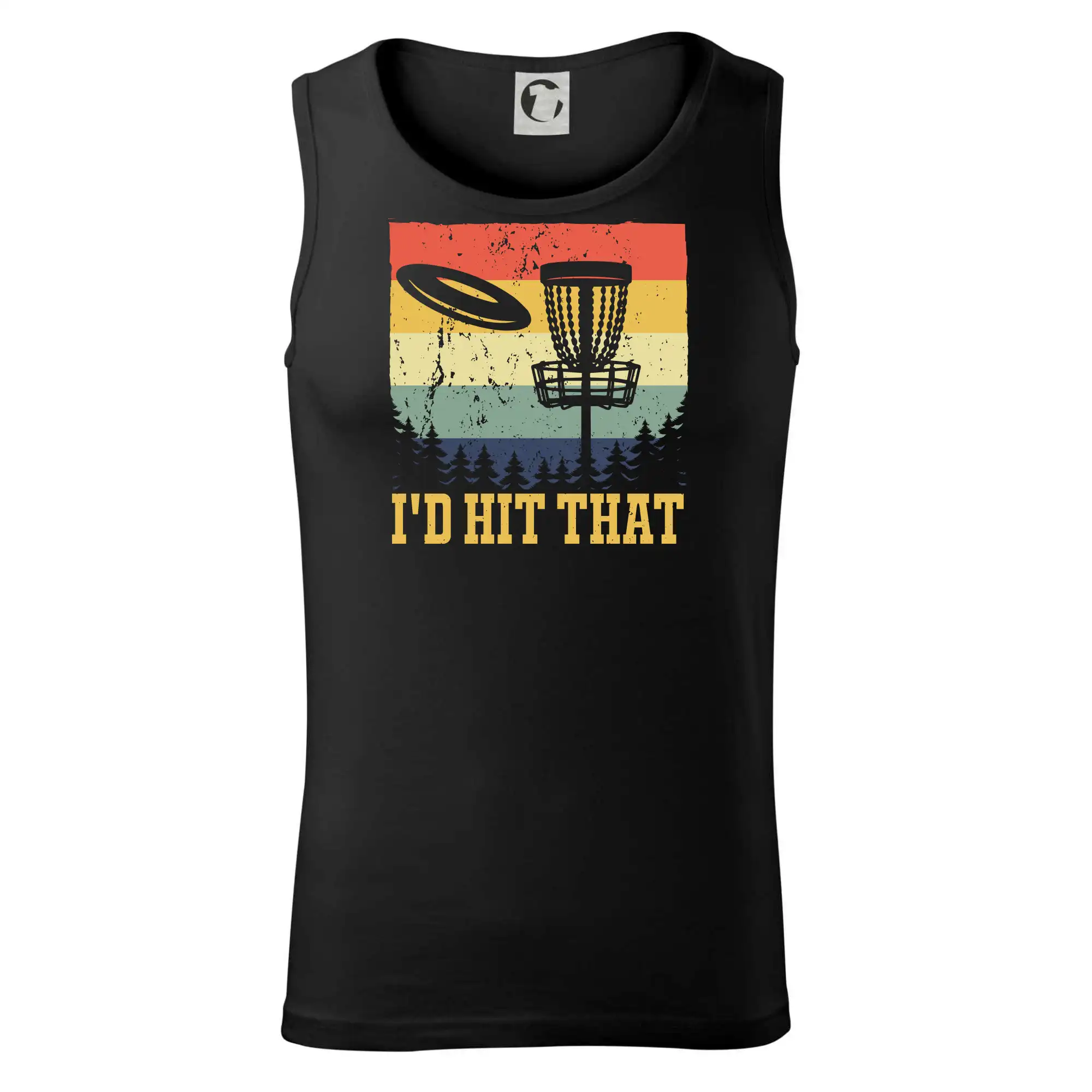 Disc golf player retro vintage