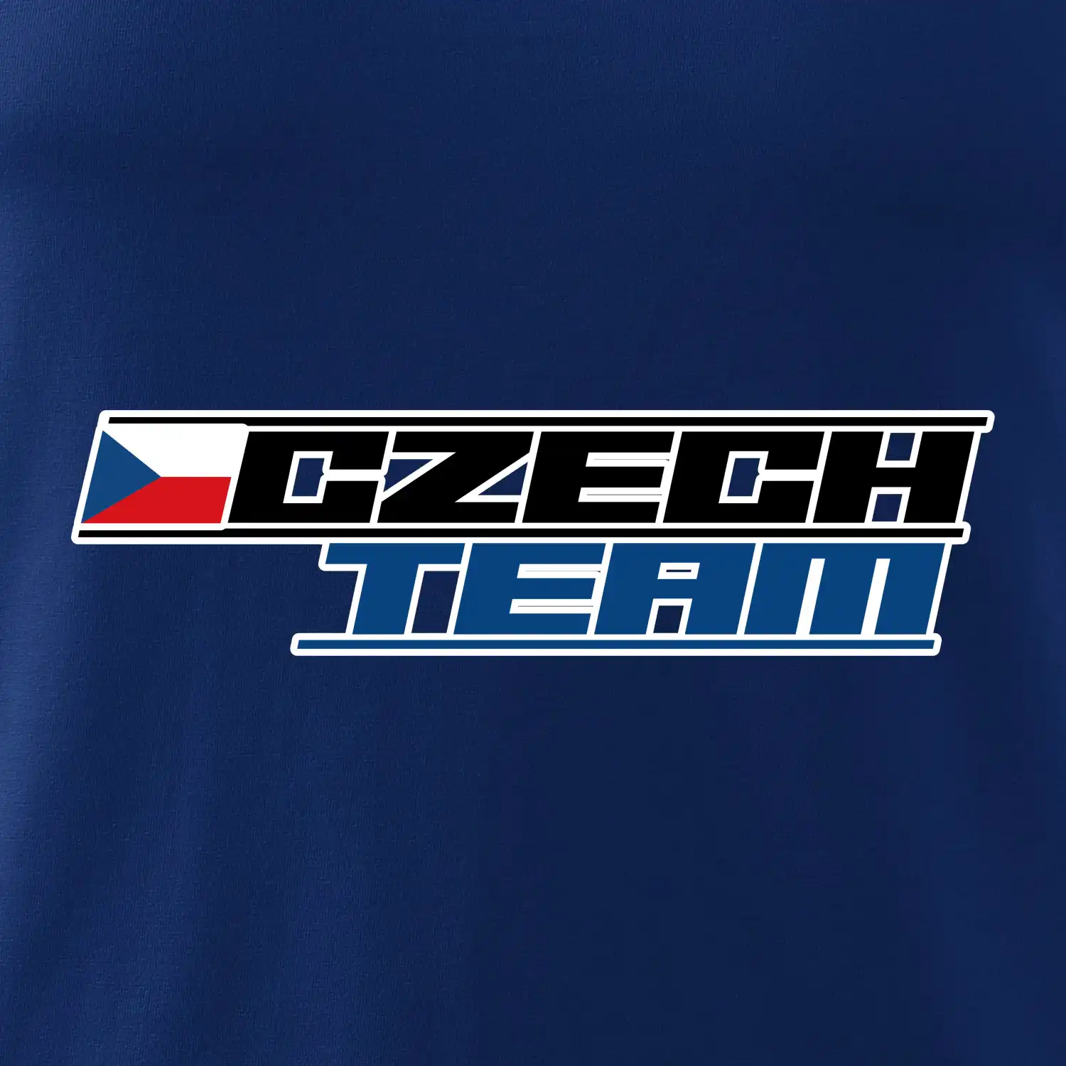 Czech team s vlajkou - Mistrovství světa v ledním hokeji 2025