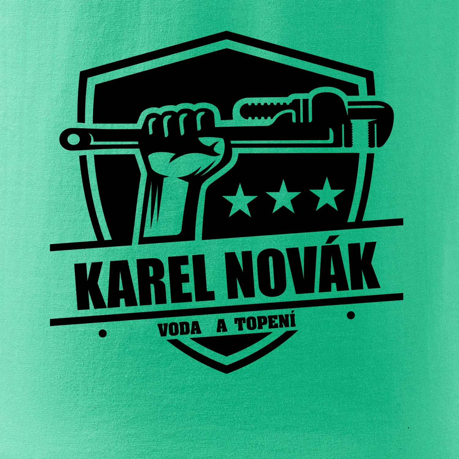 Instalatér - Erb vlastní nápis