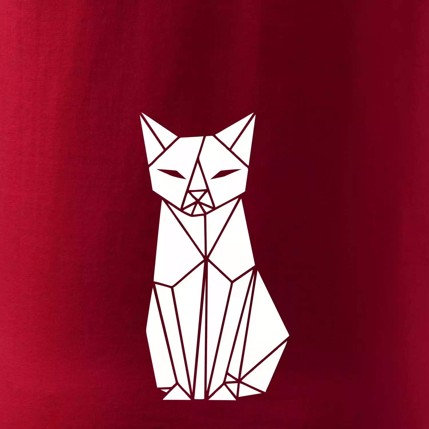 Origami kočka zepředu