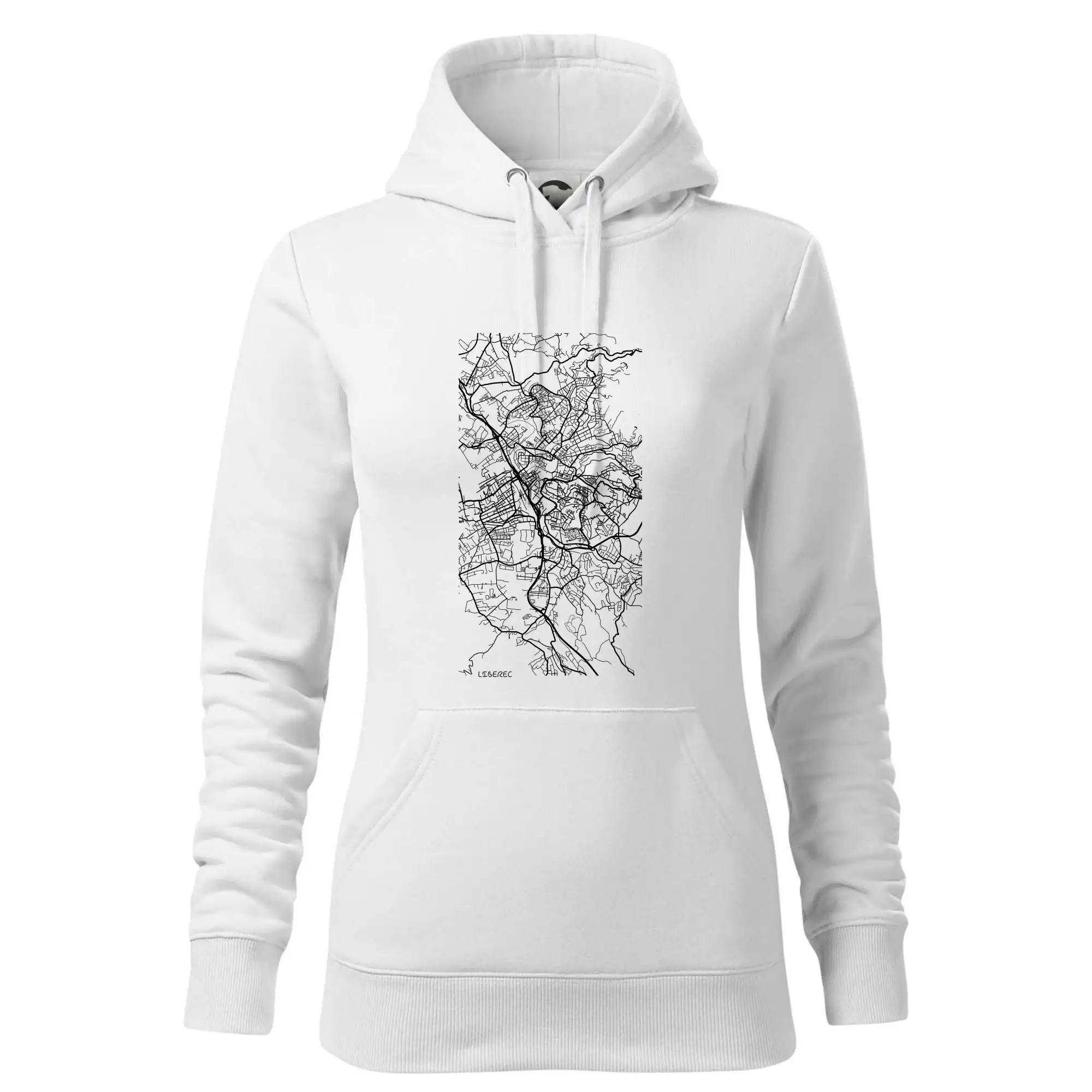 Černobílá mapa Liberec