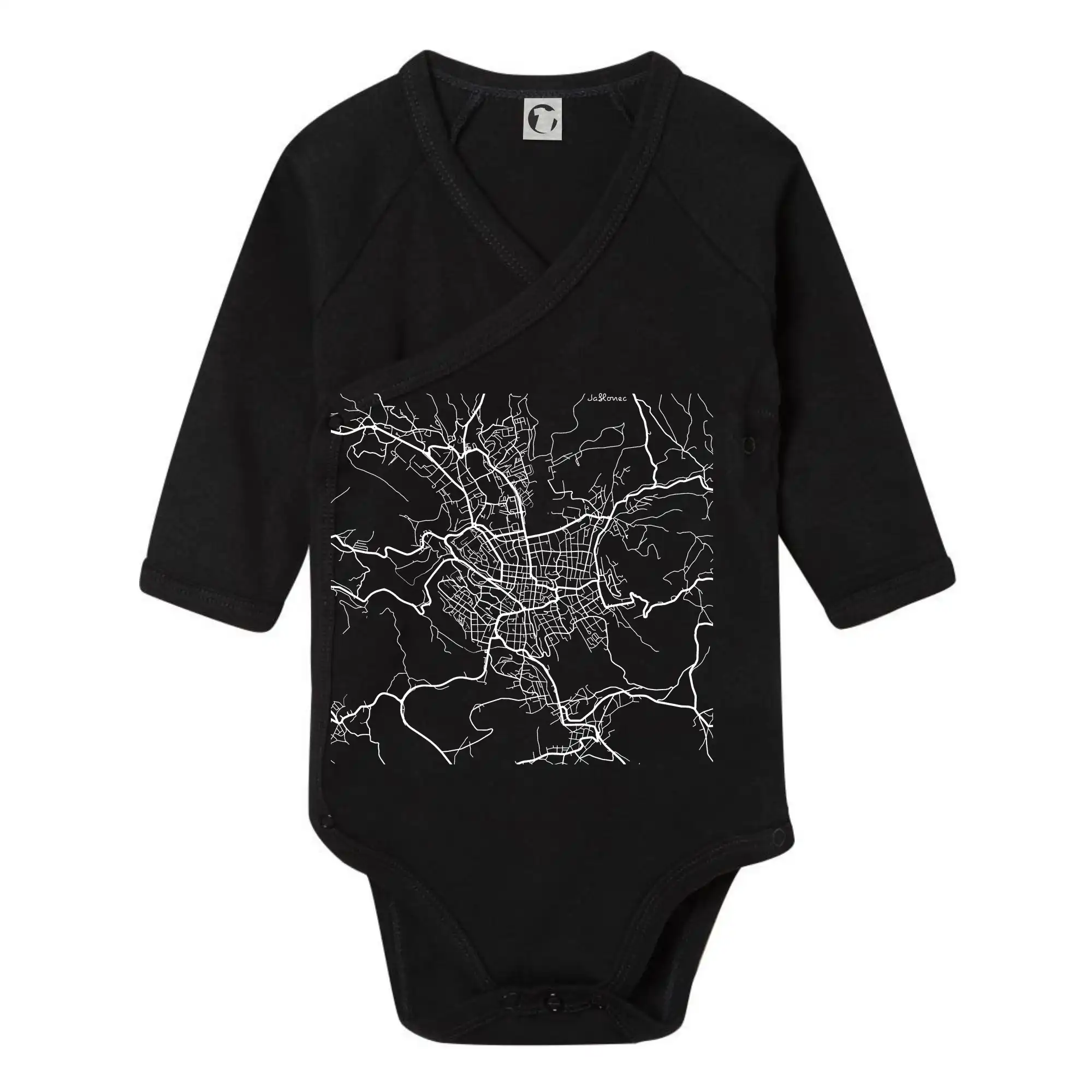 Mapy měst černobílé Jablonec nad Nisou