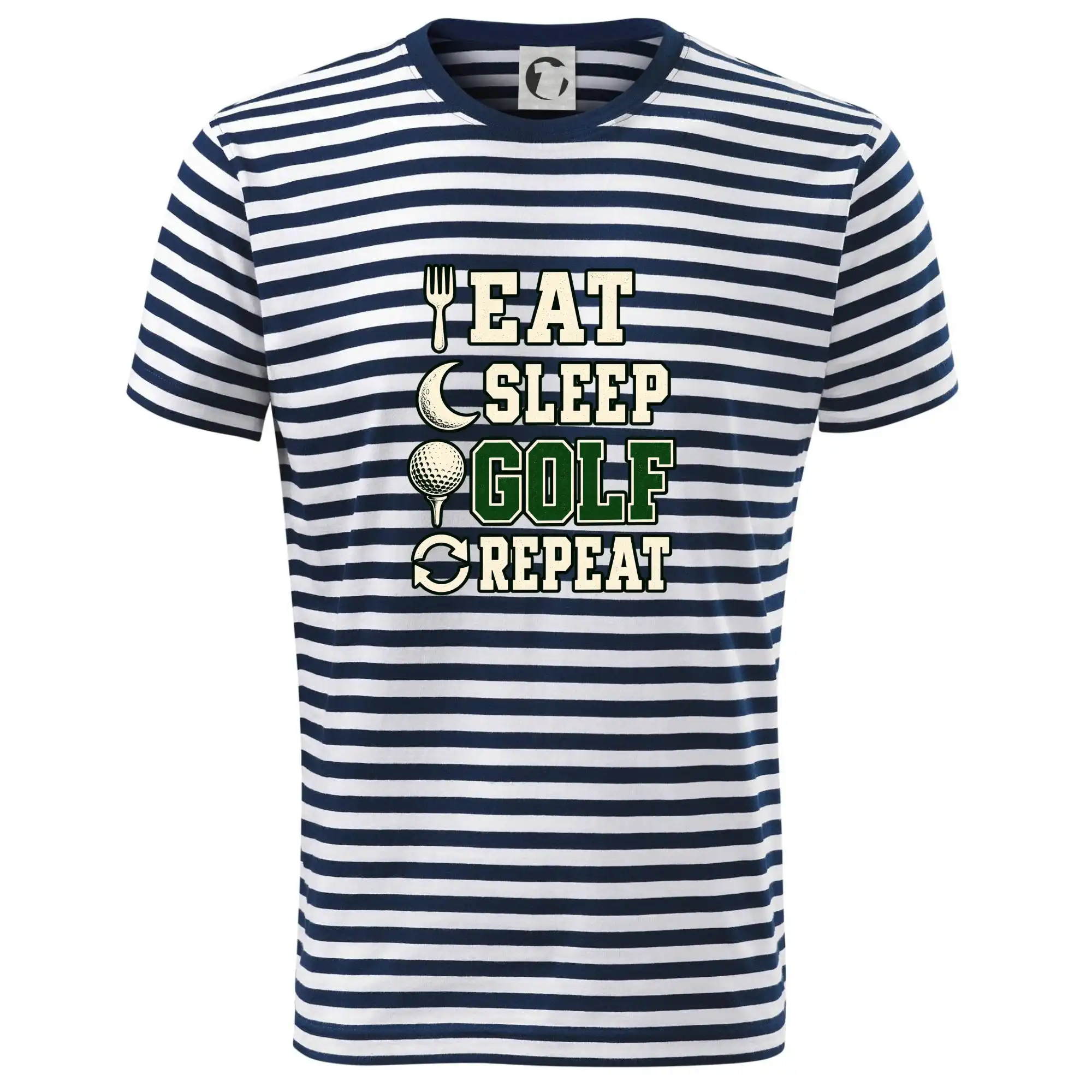 Eat sleep golf repeat typografie