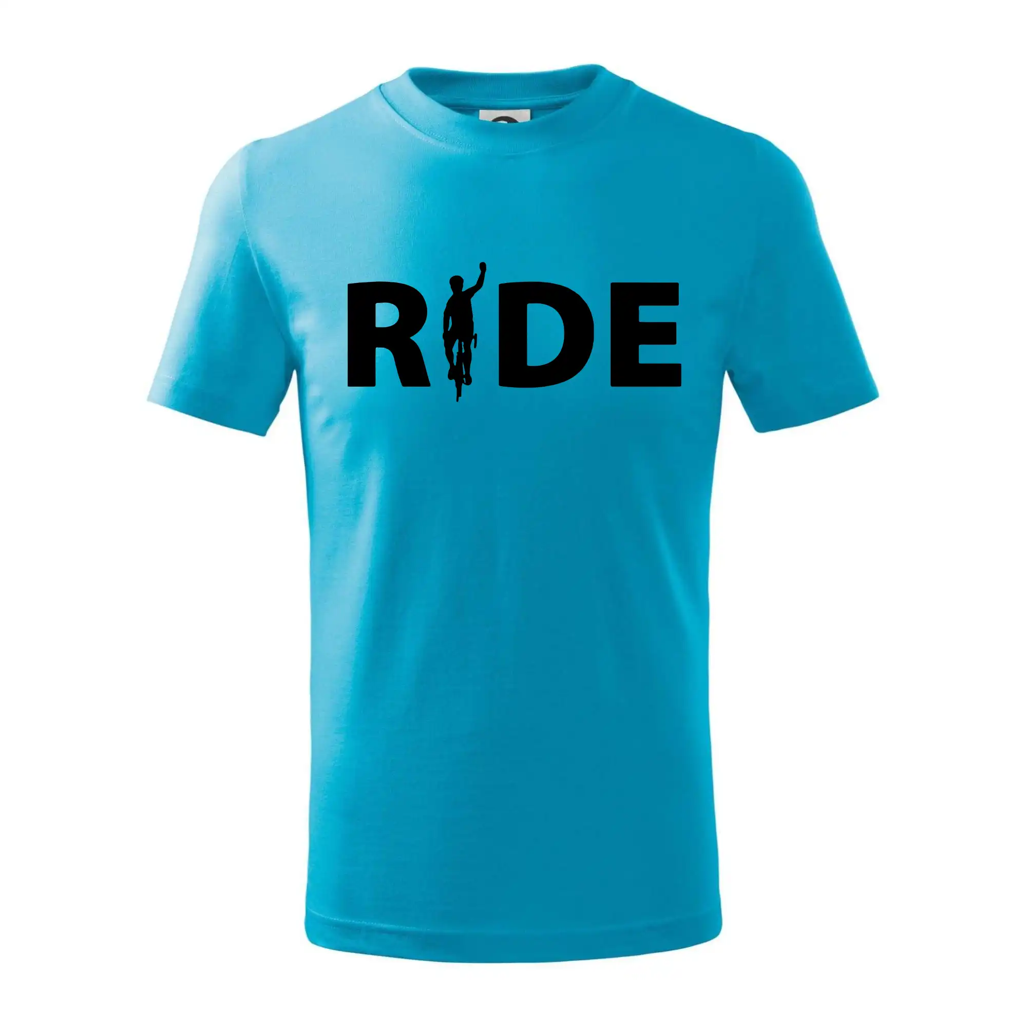 Ride - nápis s cyklistou