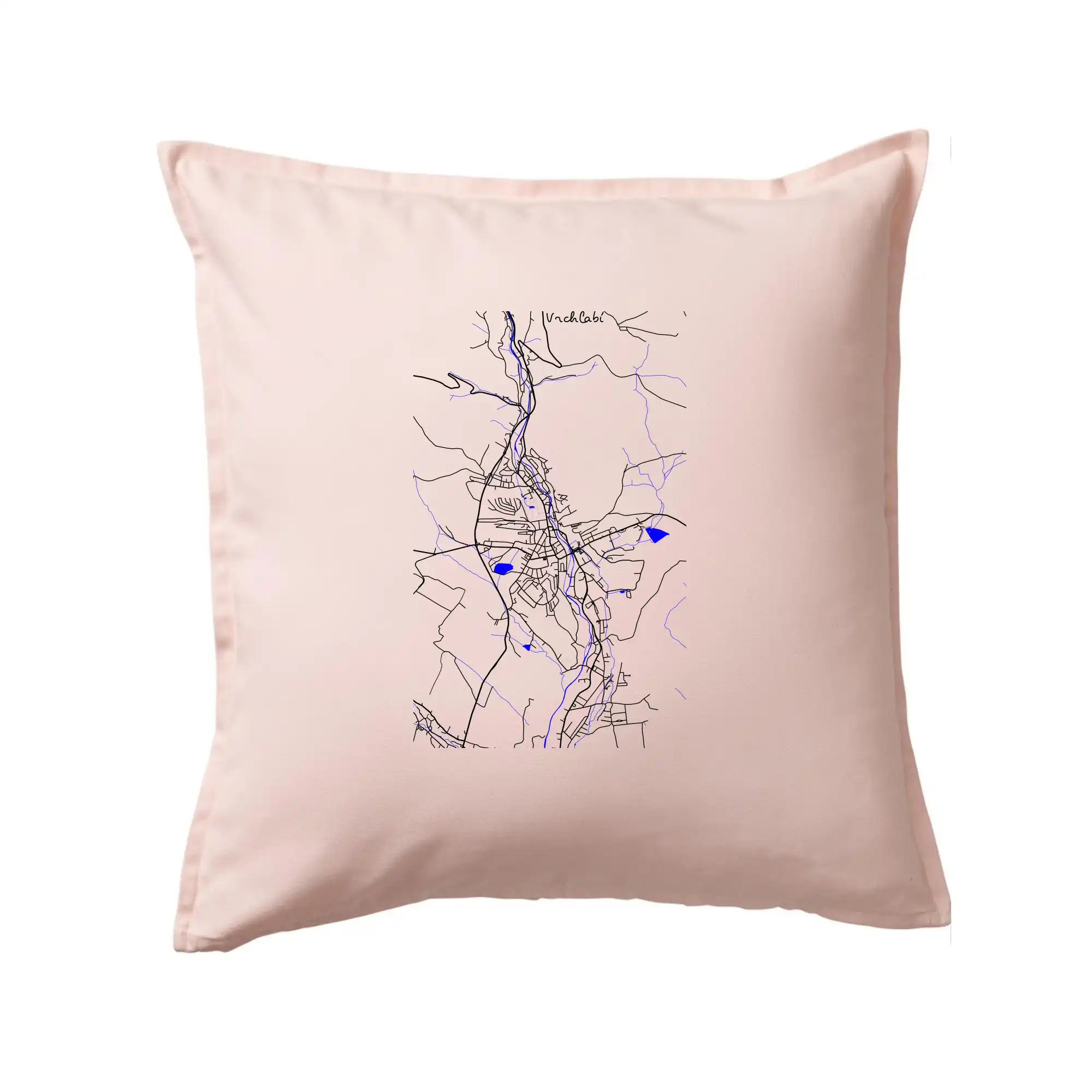 Vrchlabí - Mapa s vodními toky