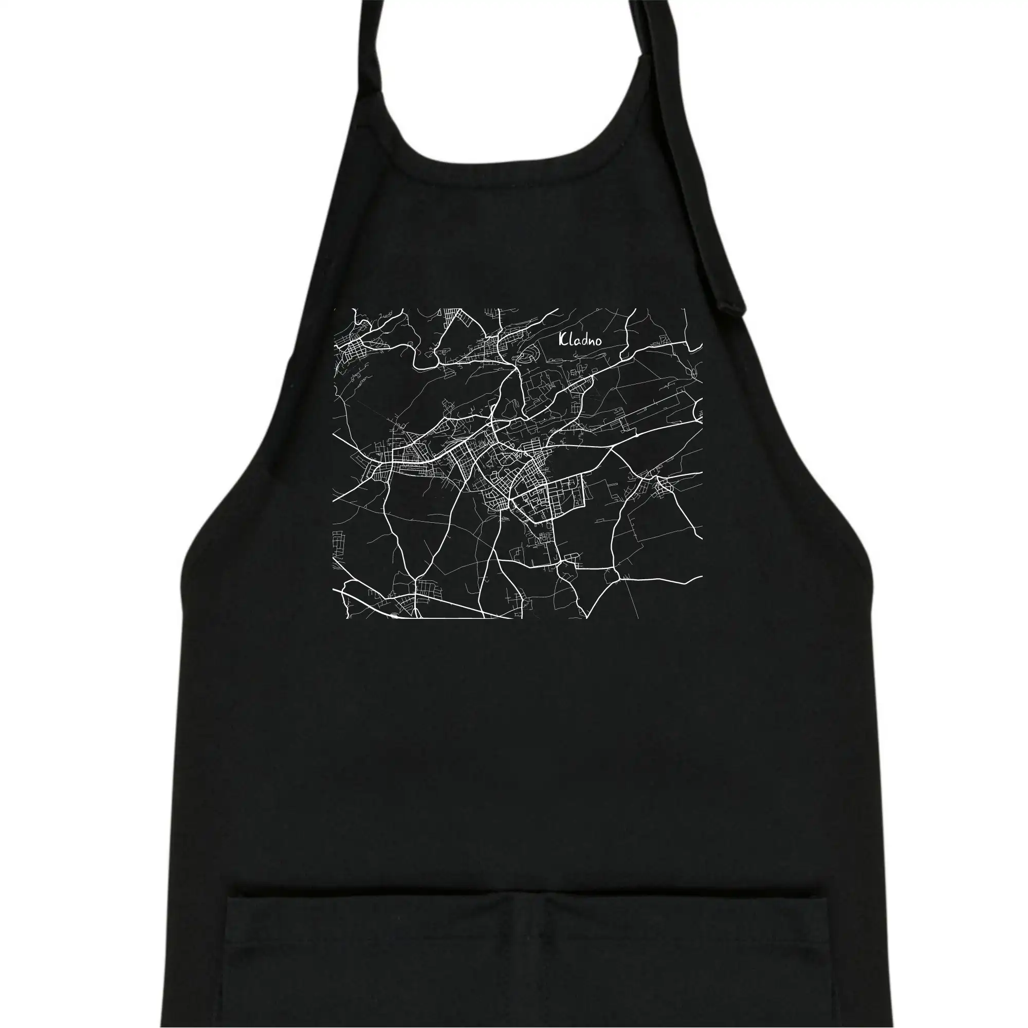 Černobílá mapa Kladno