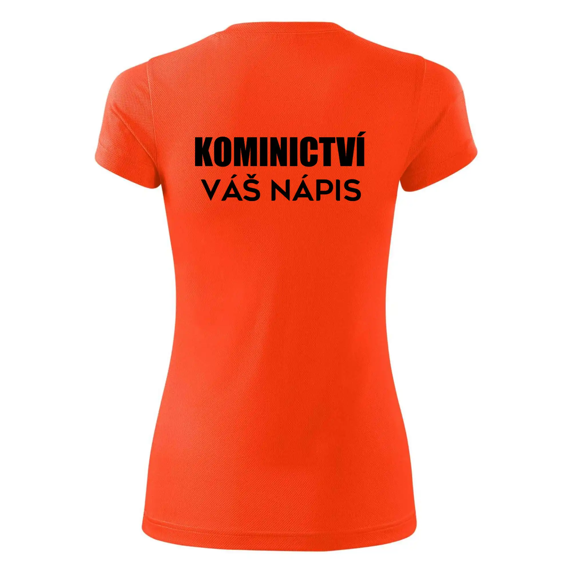 Kominík logo + nápis na zádech