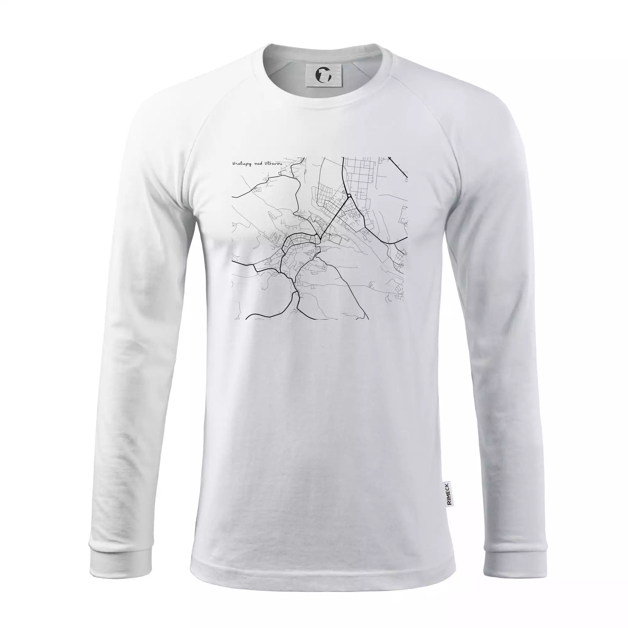 Černobílá mapa Kralupy nad Vltavou