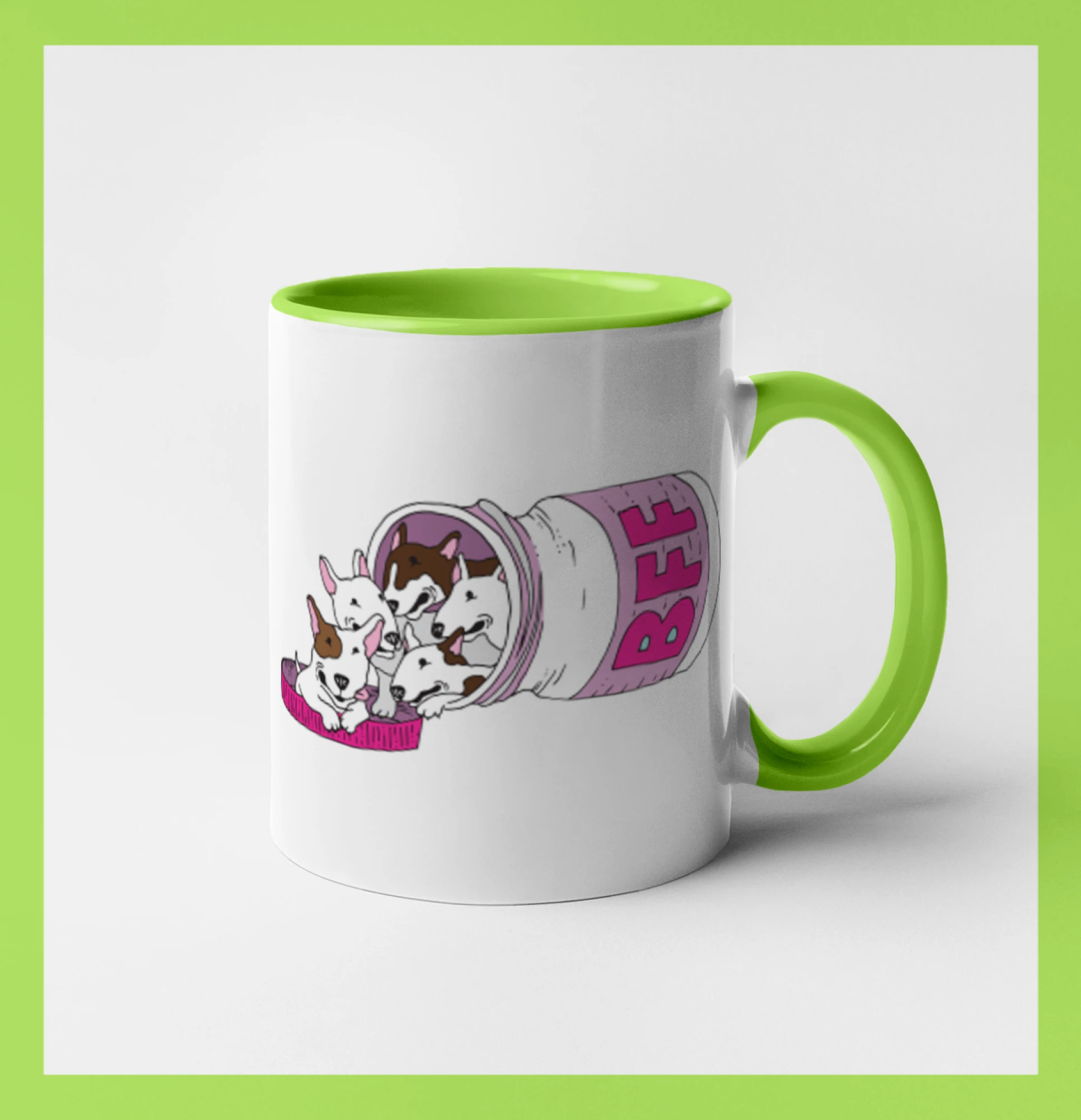 Bullterrier Friends Forever růžové (Pecka design)